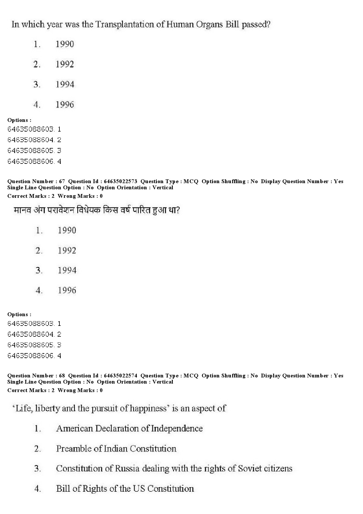 UGC NET Human Rights and Duties Question Paper June 2019 57