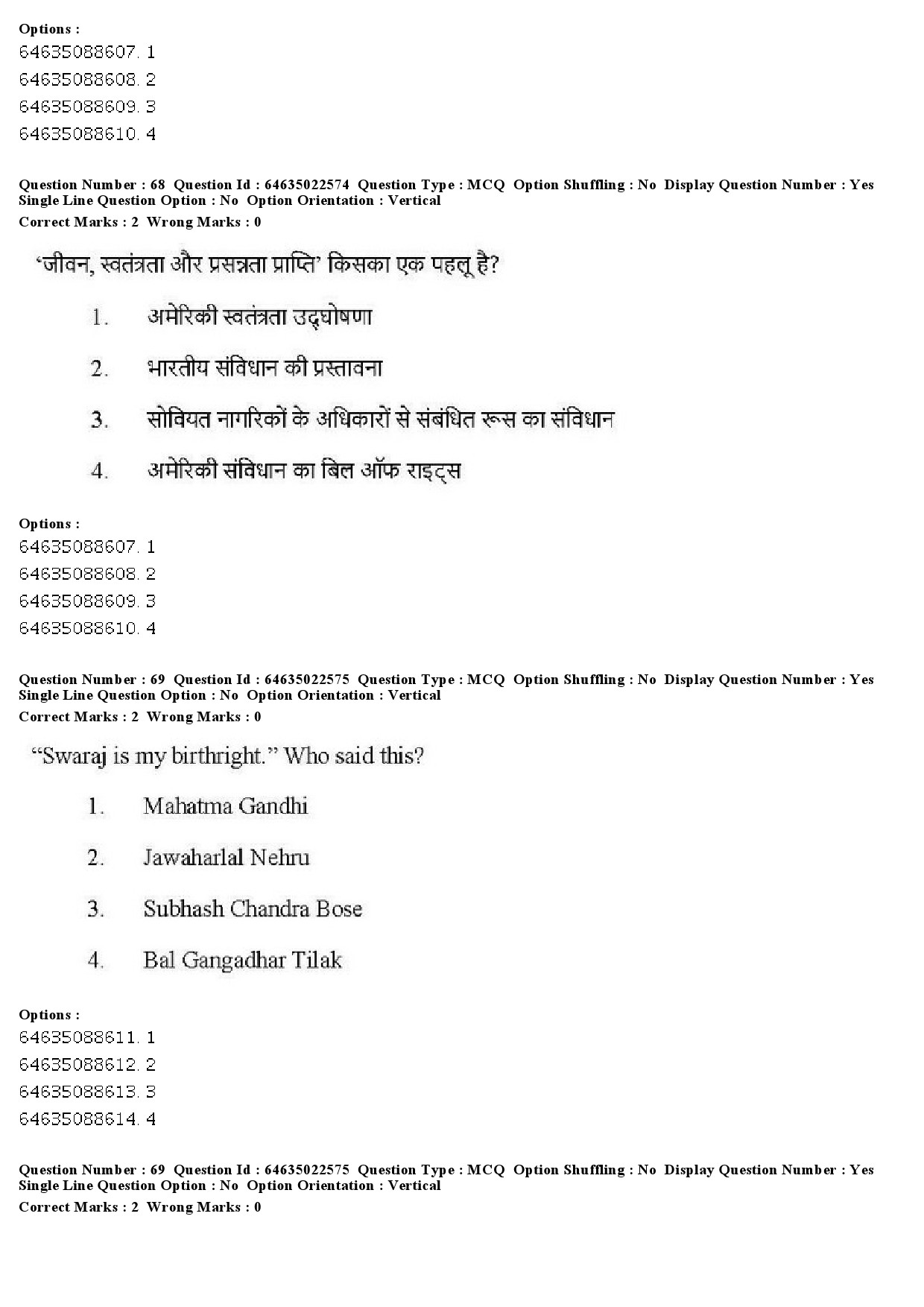 UGC NET Human Rights and Duties Question Paper June 2019 58