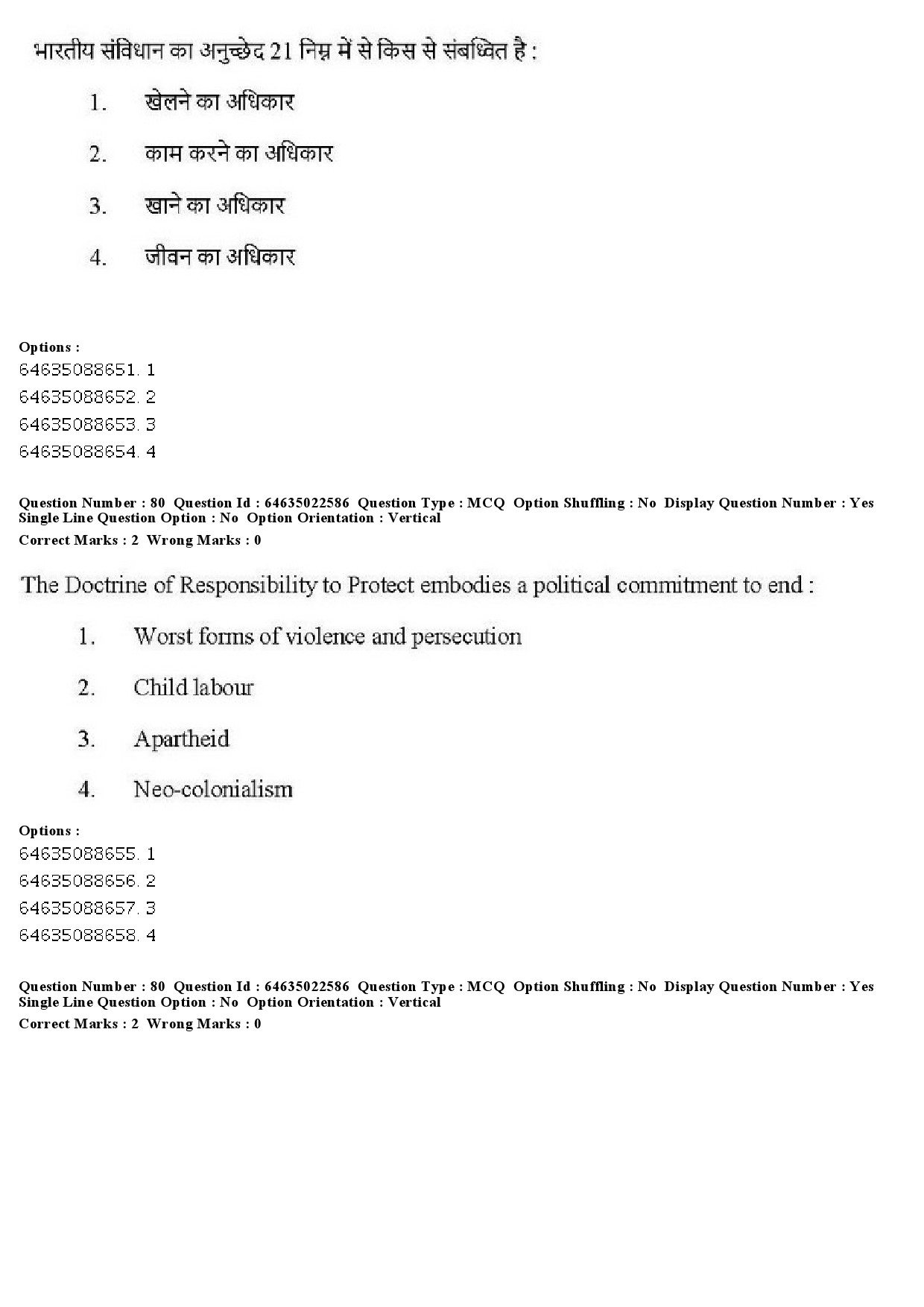 UGC NET Human Rights and Duties Question Paper June 2019 68