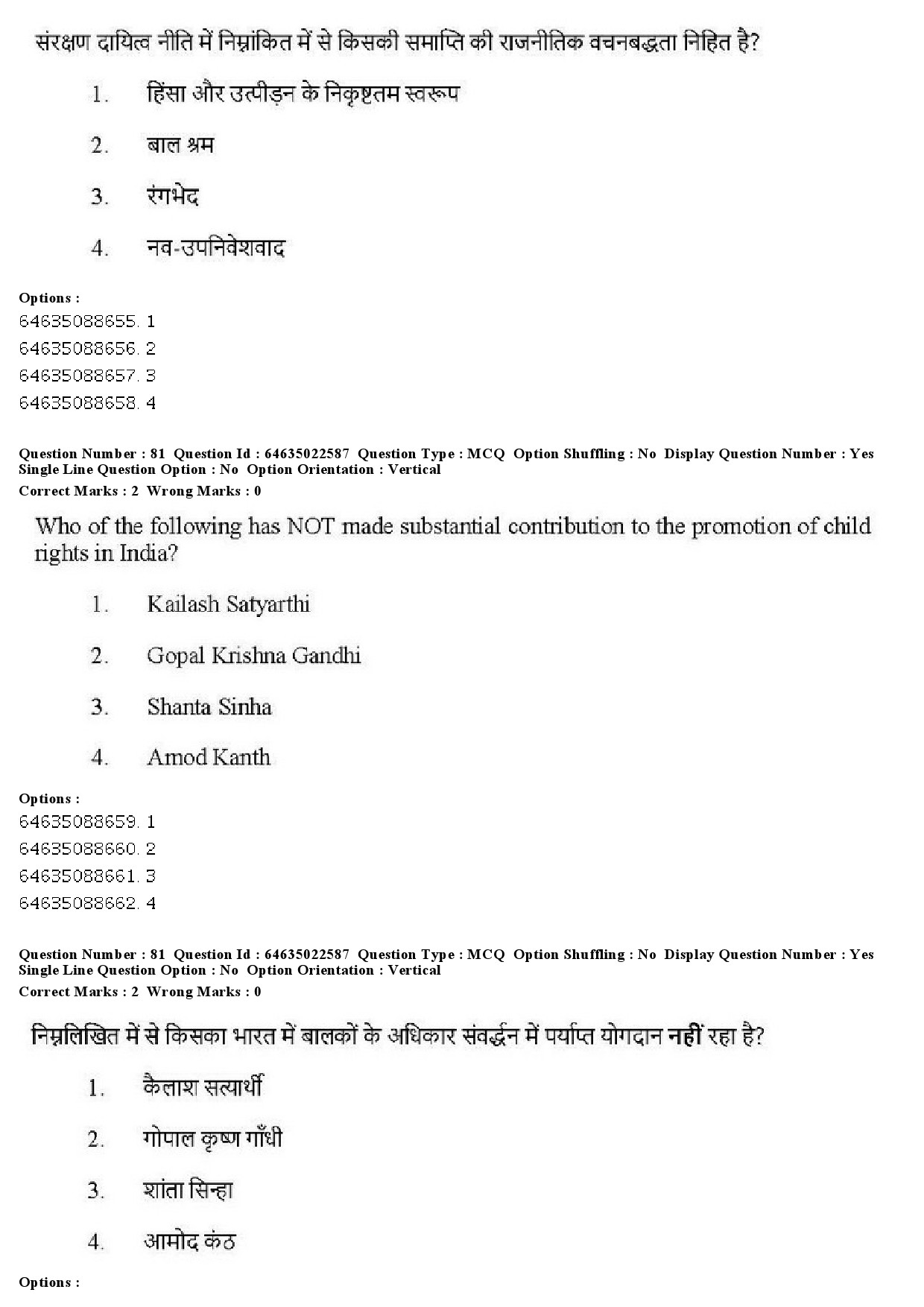 UGC NET Human Rights and Duties Question Paper June 2019 69