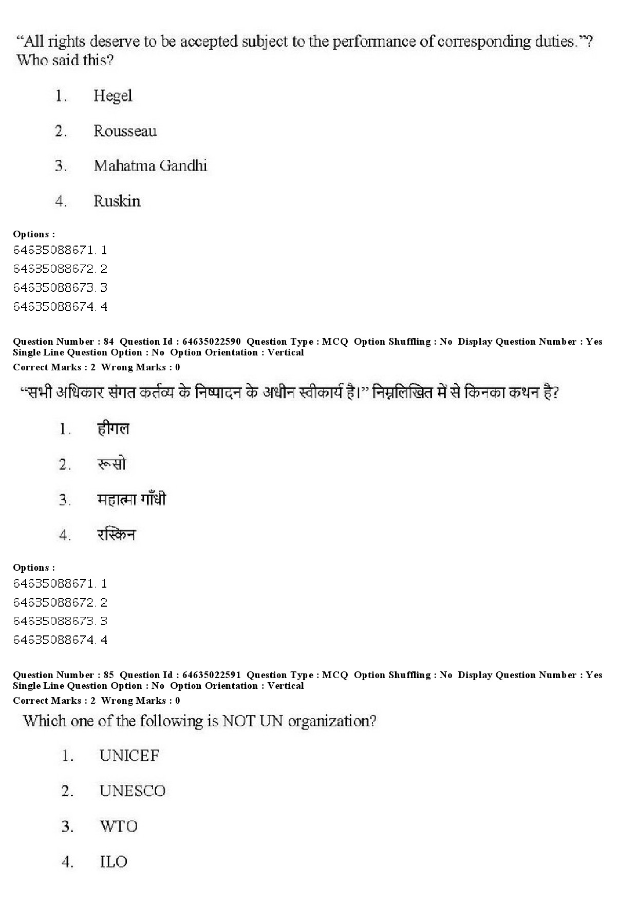 UGC NET Human Rights and Duties Question Paper June 2019 72