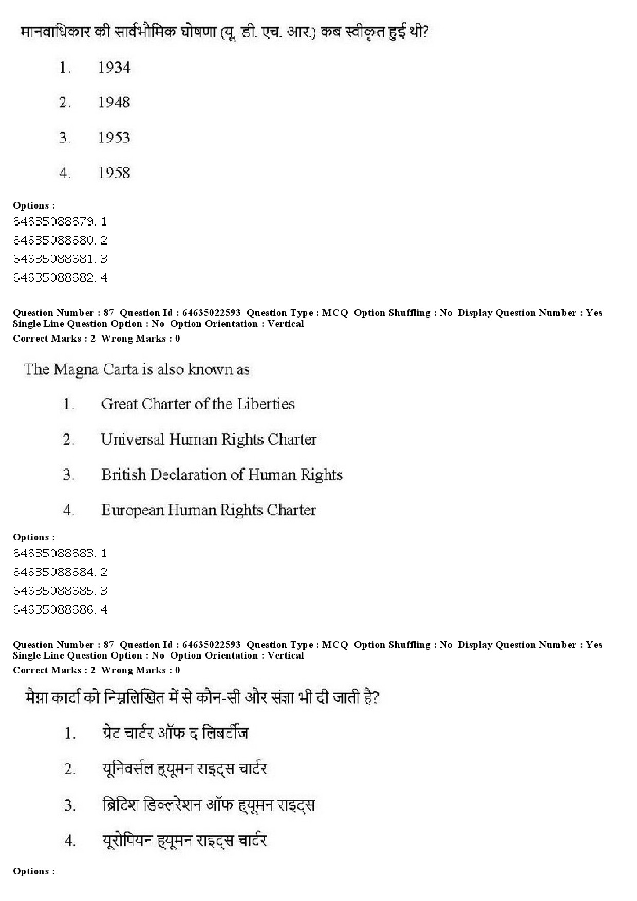 UGC NET Human Rights and Duties Question Paper June 2019 74