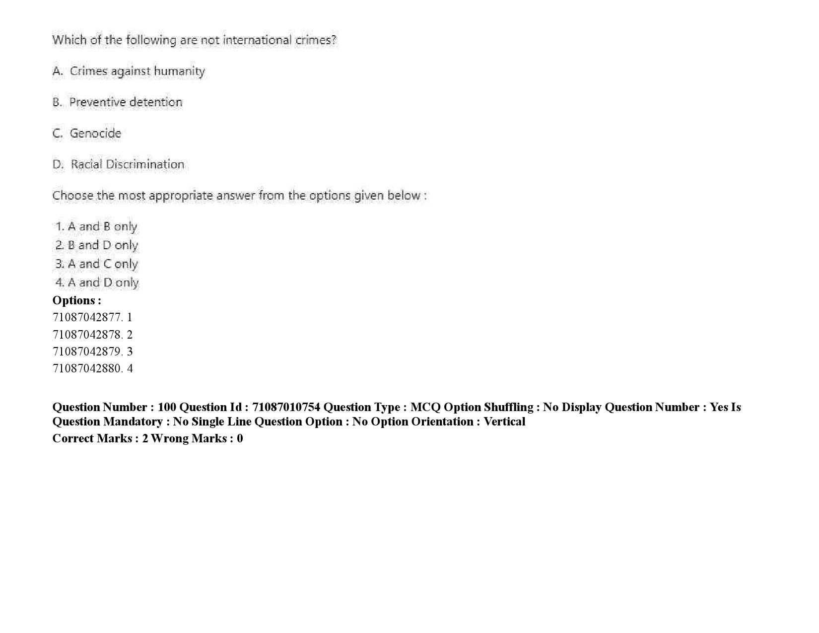 UGC NET Human Rights and Duties Question Paper September 2020 136