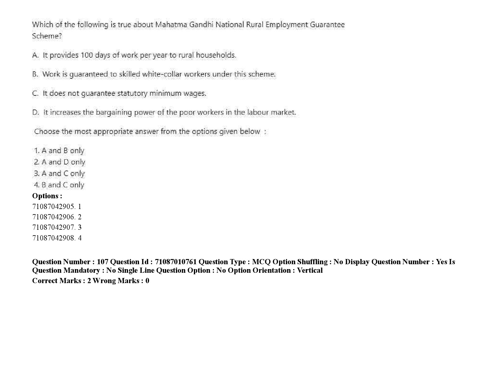 UGC NET Human Rights and Duties Question Paper September 2020 150