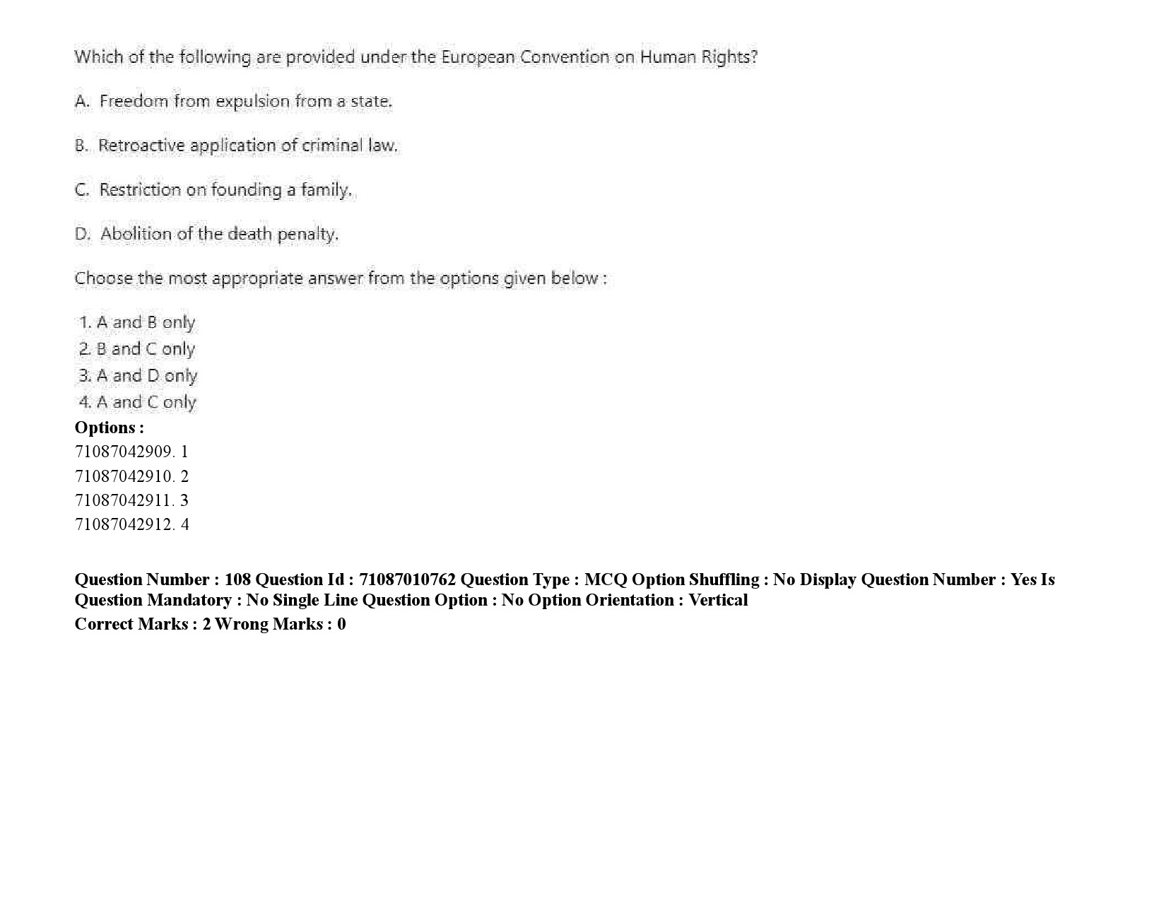 UGC NET Human Rights and Duties Question Paper September 2020 152