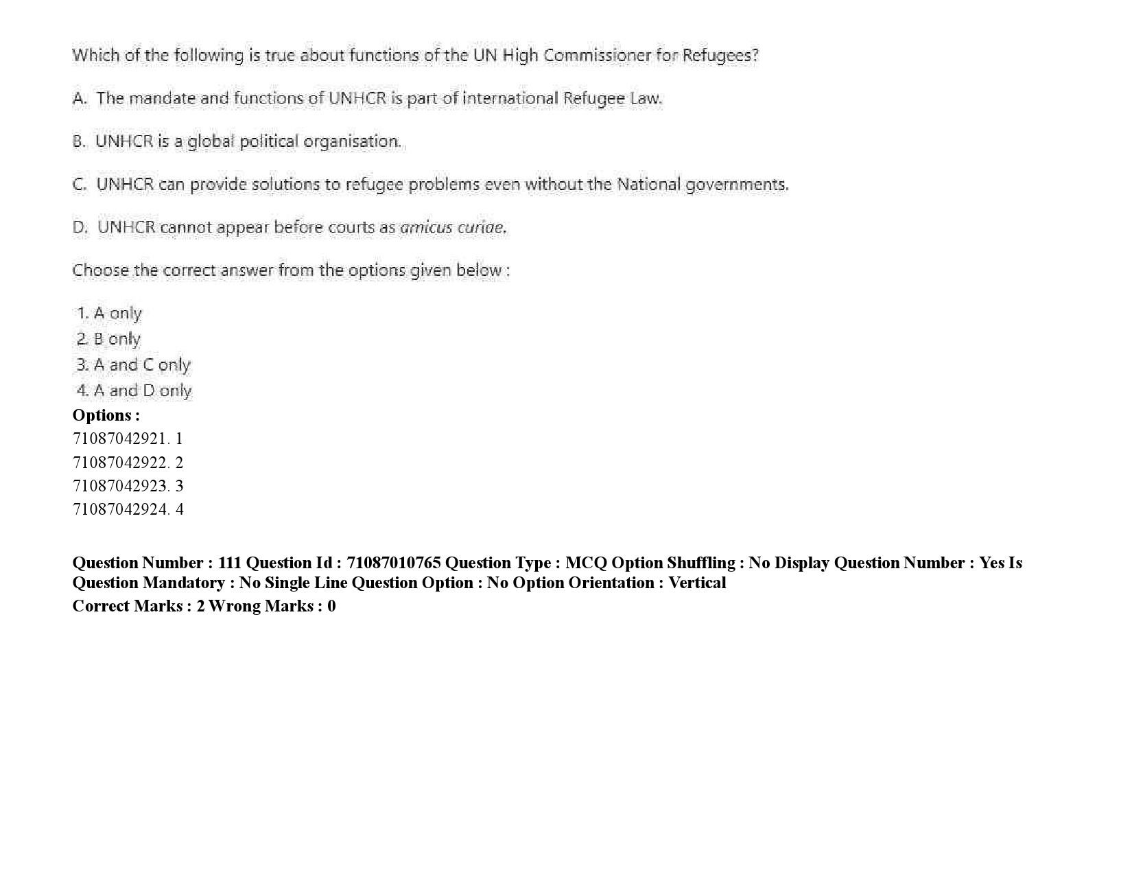 UGC NET Human Rights and Duties Question Paper September 2020 158