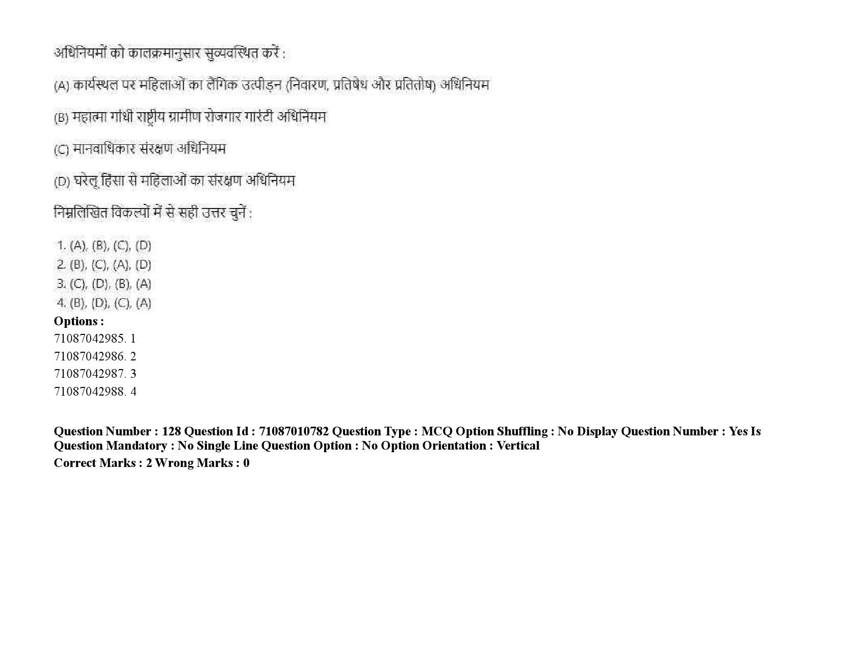 UGC NET Human Rights and Duties Question Paper September 2020 191