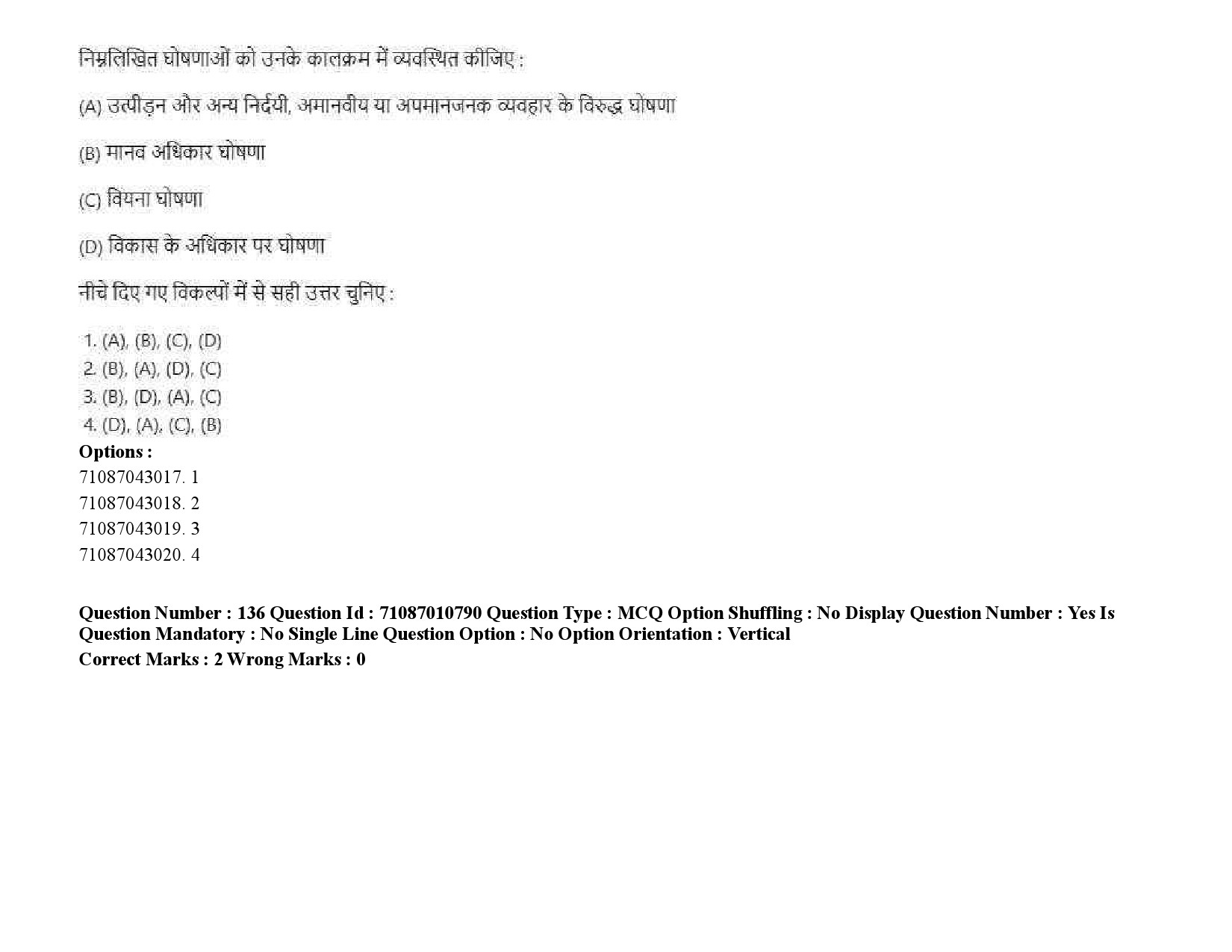 UGC NET Human Rights and Duties Question Paper September 2020 207