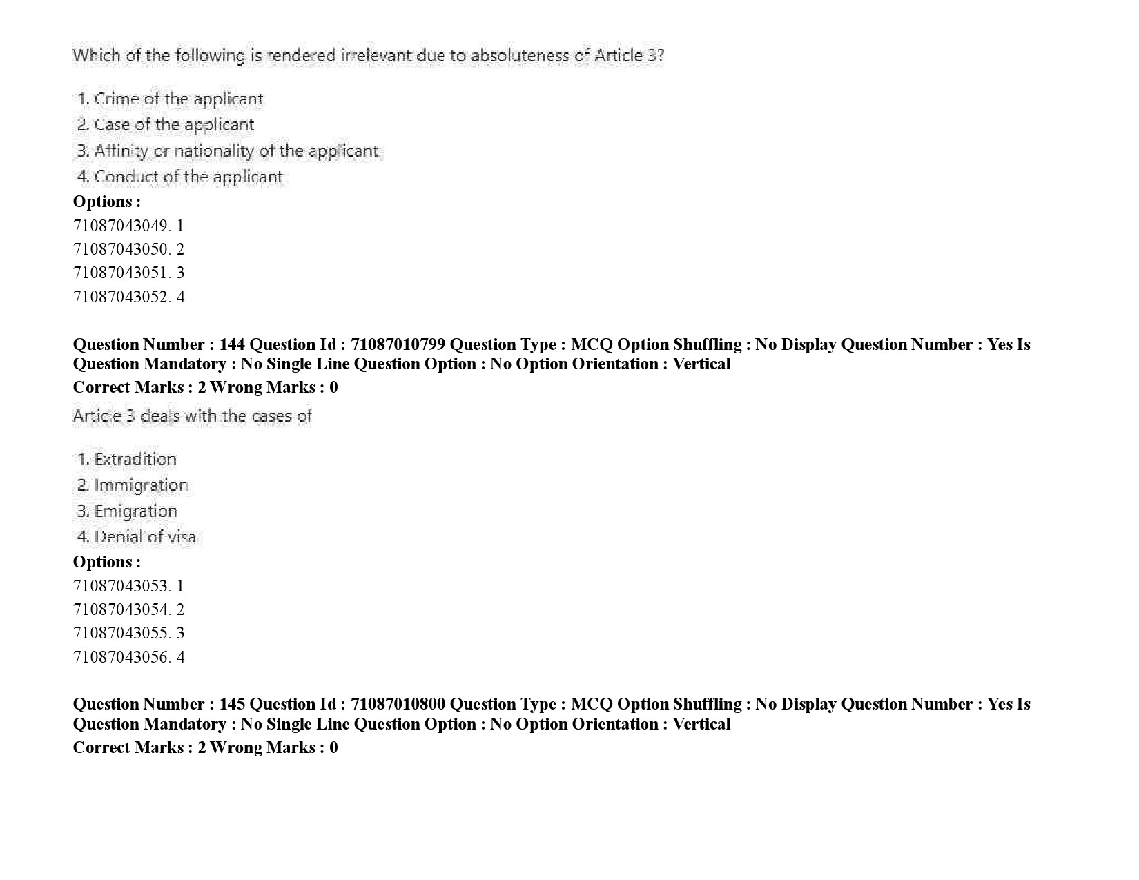 UGC NET Human Rights and Duties Question Paper September 2020 220