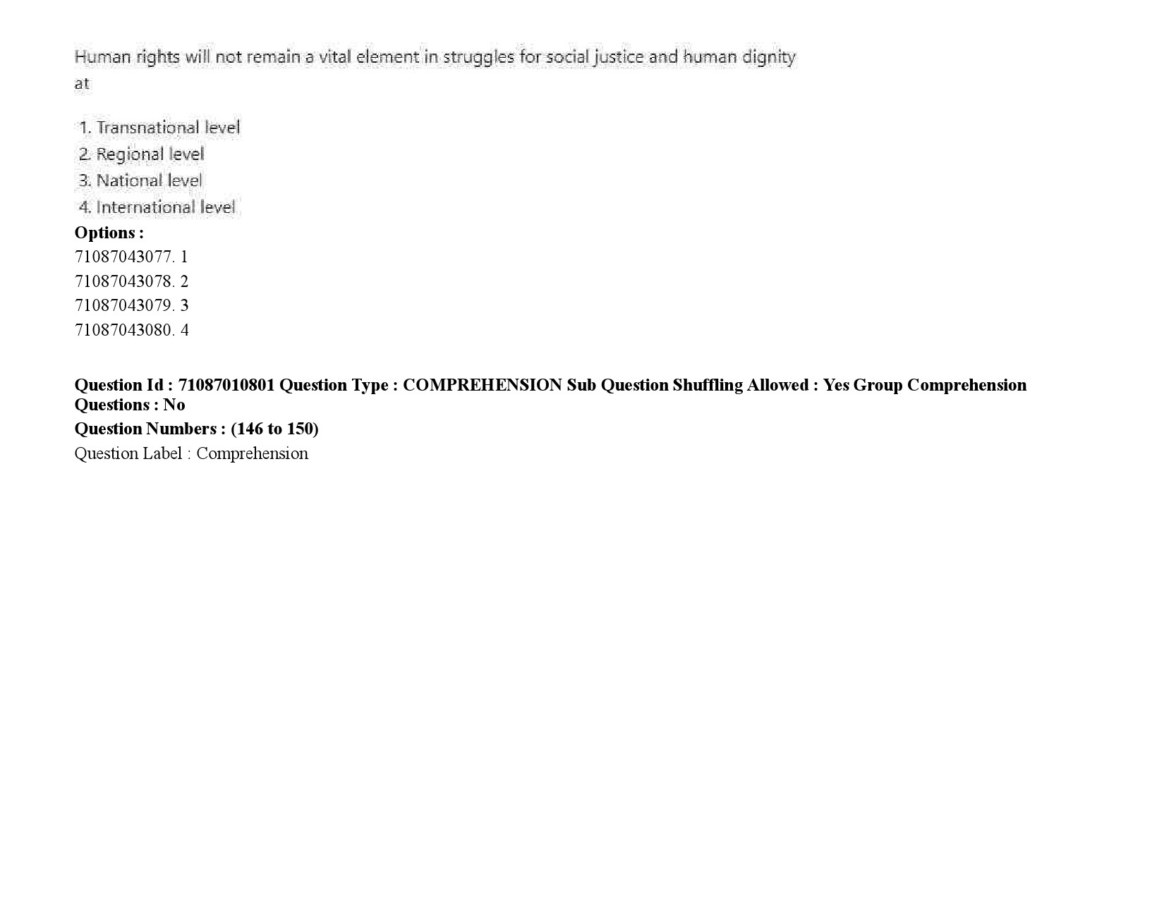 UGC NET Human Rights and Duties Question Paper September 2020 229