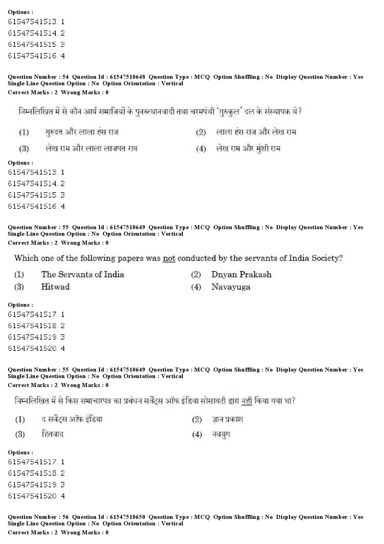 UGC NET Indian Culture Question Paper December 2019 56