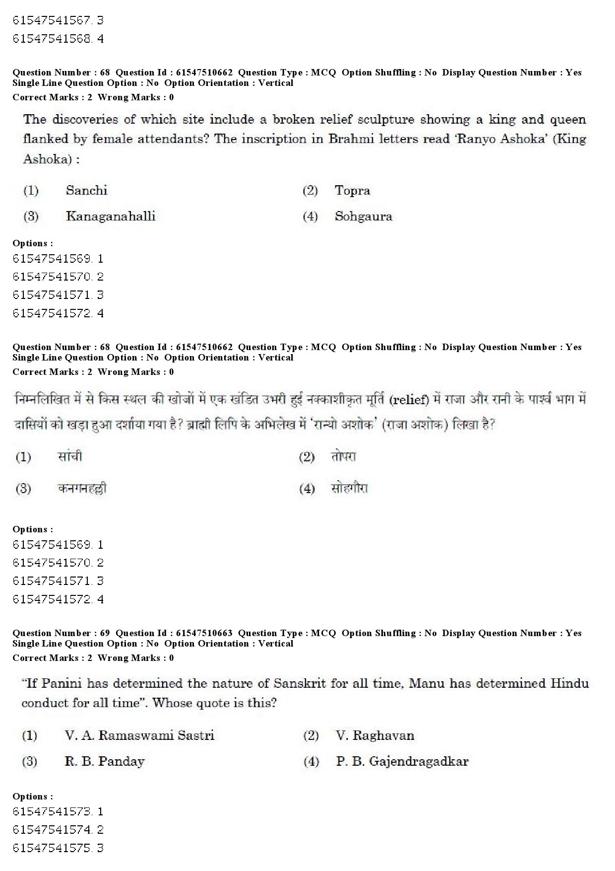 UGC NET Indian Culture Question Paper December 2019 64