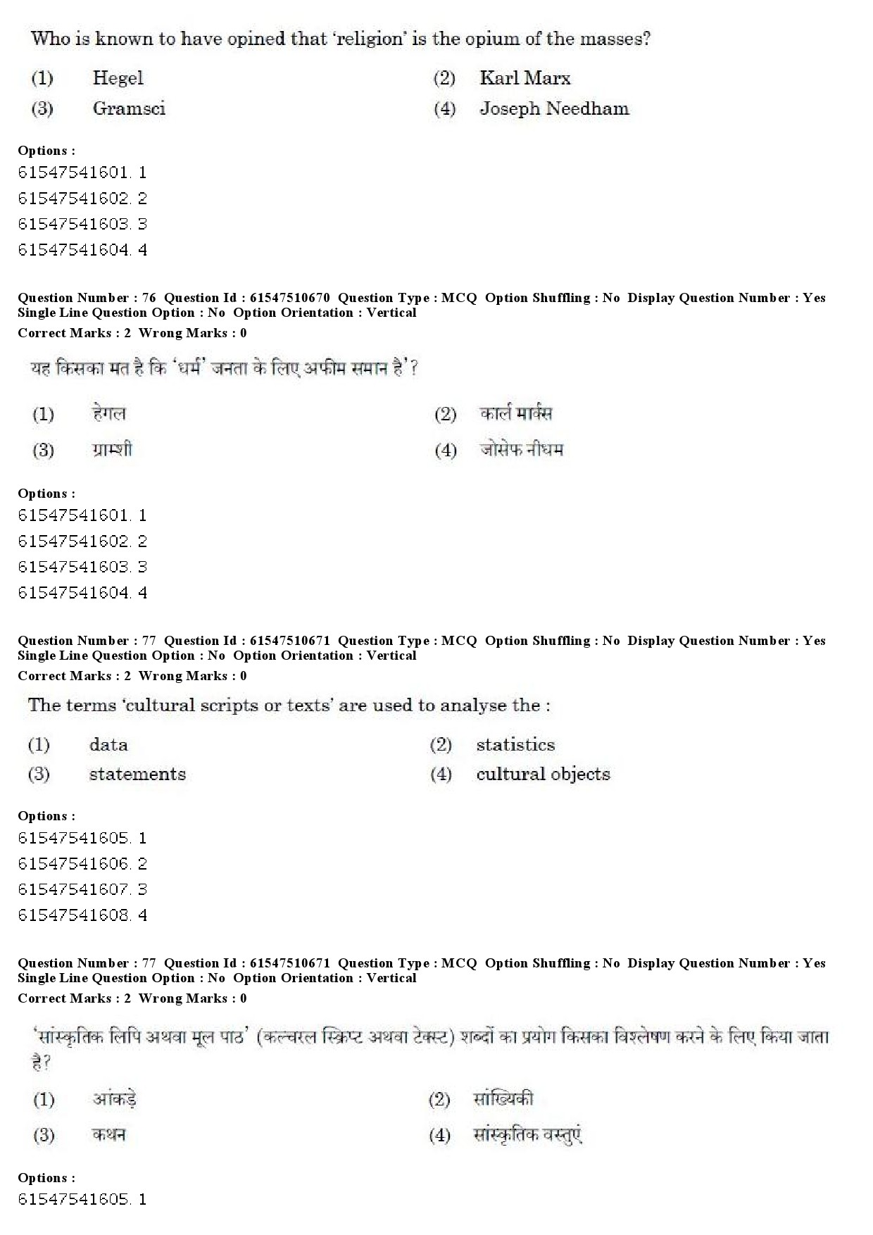 UGC NET Indian Culture Question Paper December 2019 69