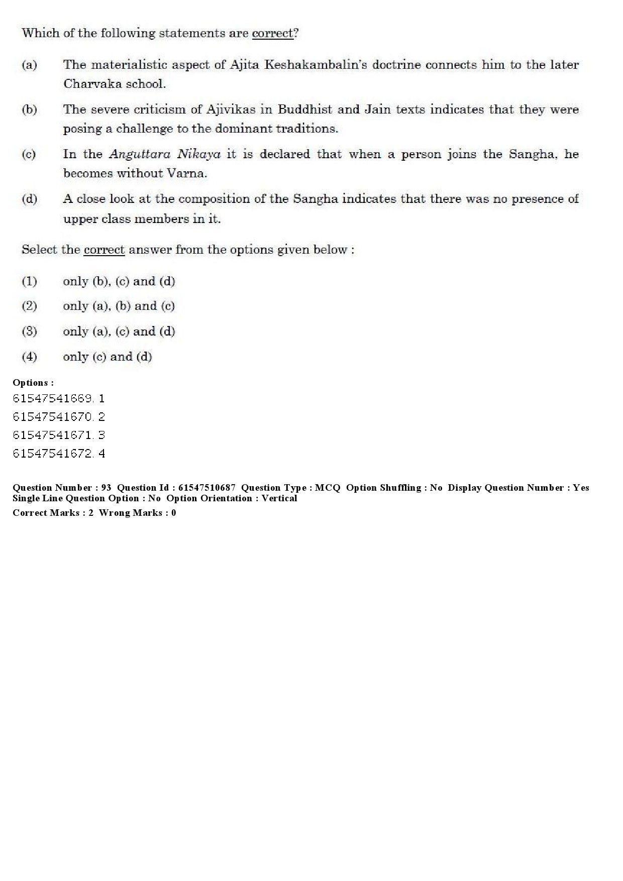 UGC NET Indian Culture Question Paper December 2019 82