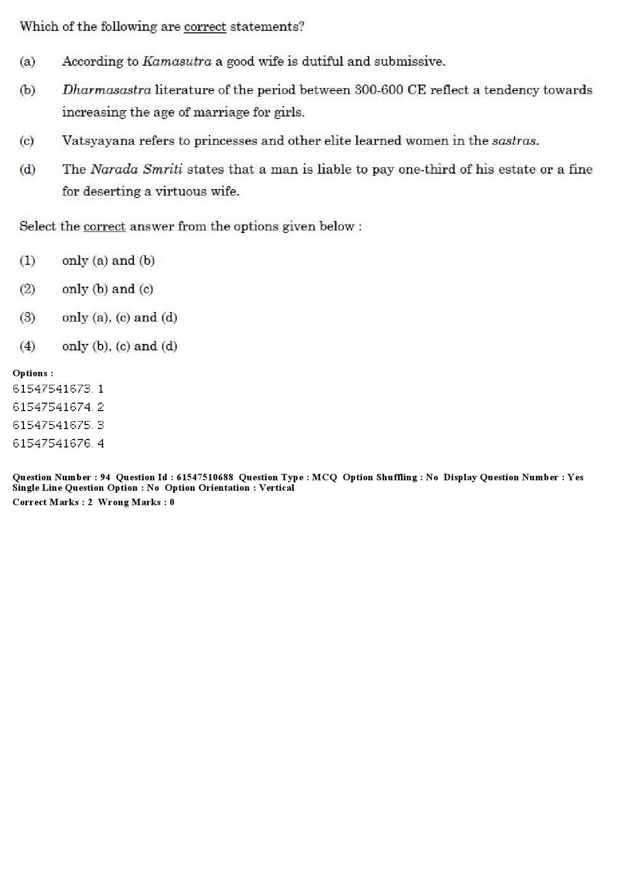 UGC NET Indian Culture Question Paper December 2019 84