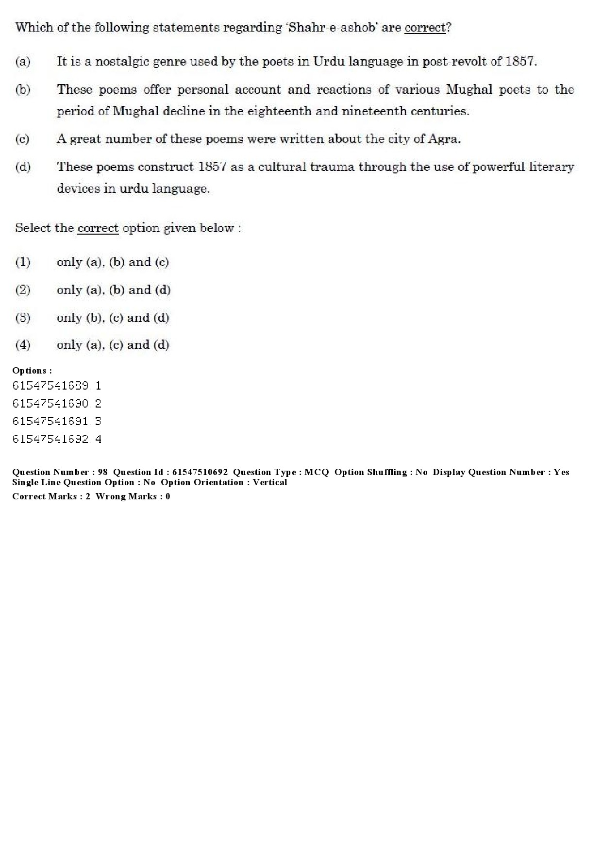 UGC NET Indian Culture Question Paper December 2019 92