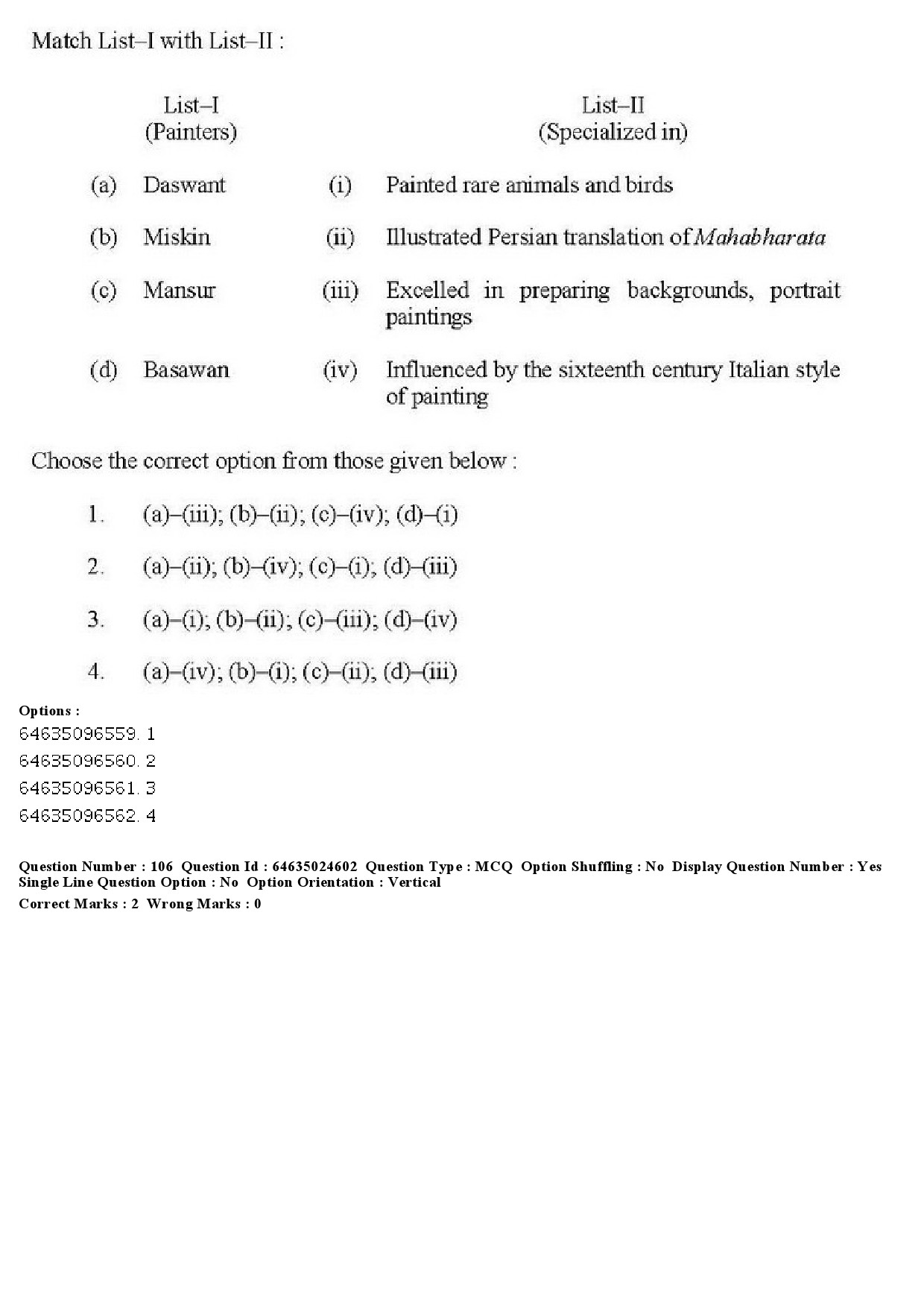 UGC NET Indian Culture Question Paper June 2019 103