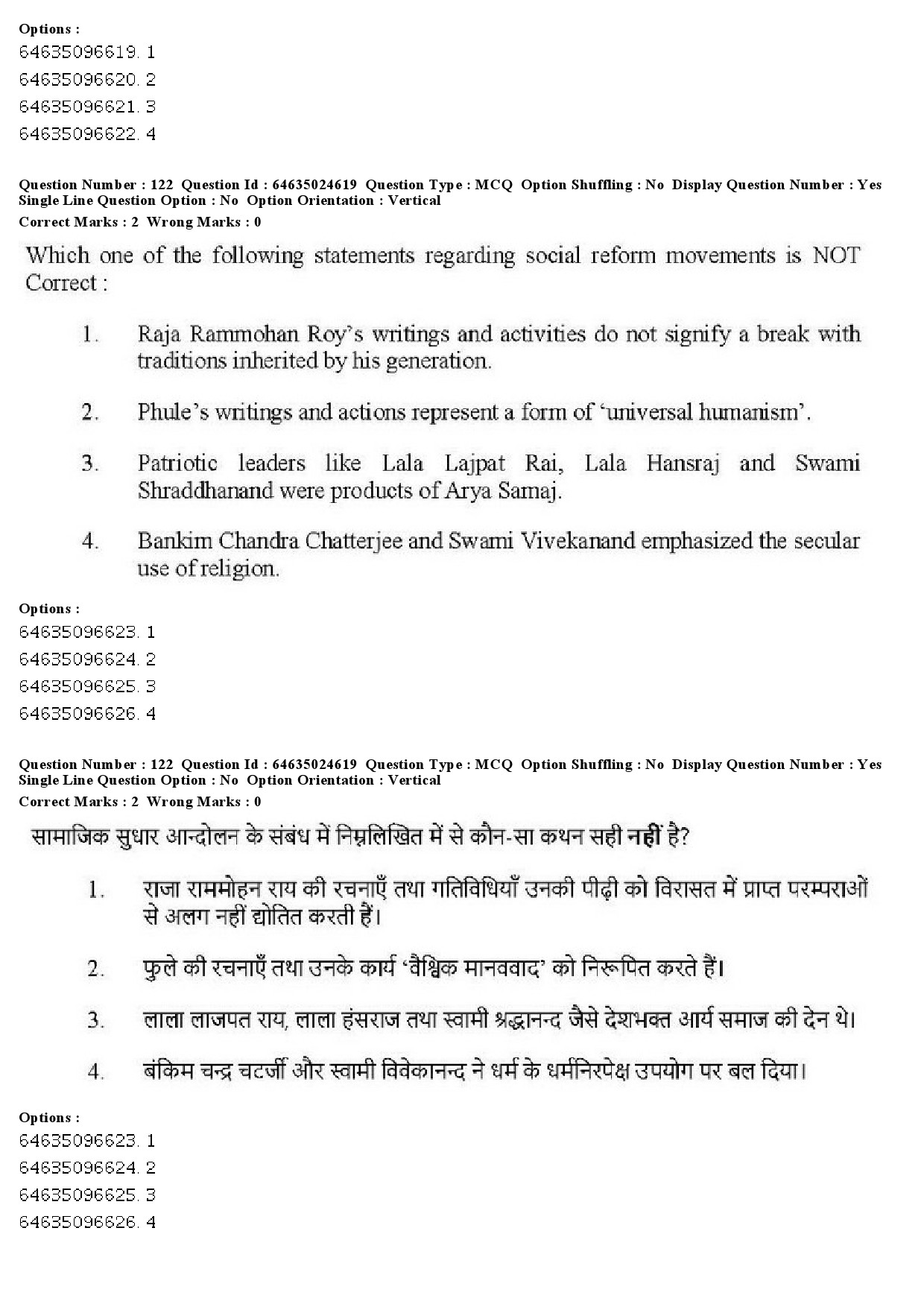 UGC NET Indian Culture Question Paper June 2019 121