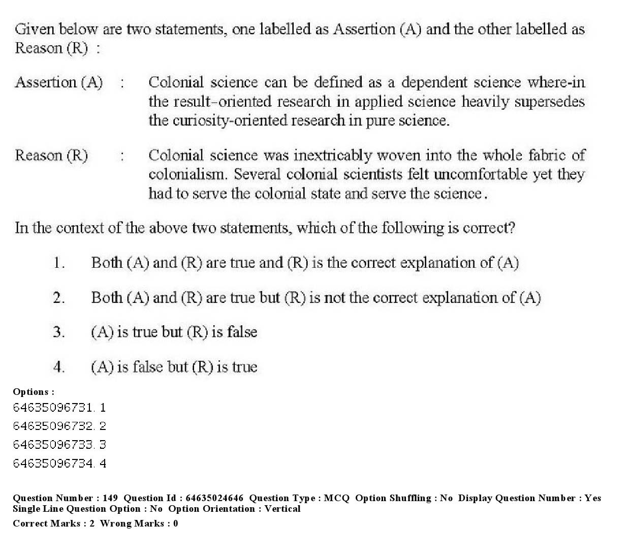 UGC NET Indian Culture Question Paper June 2019 150