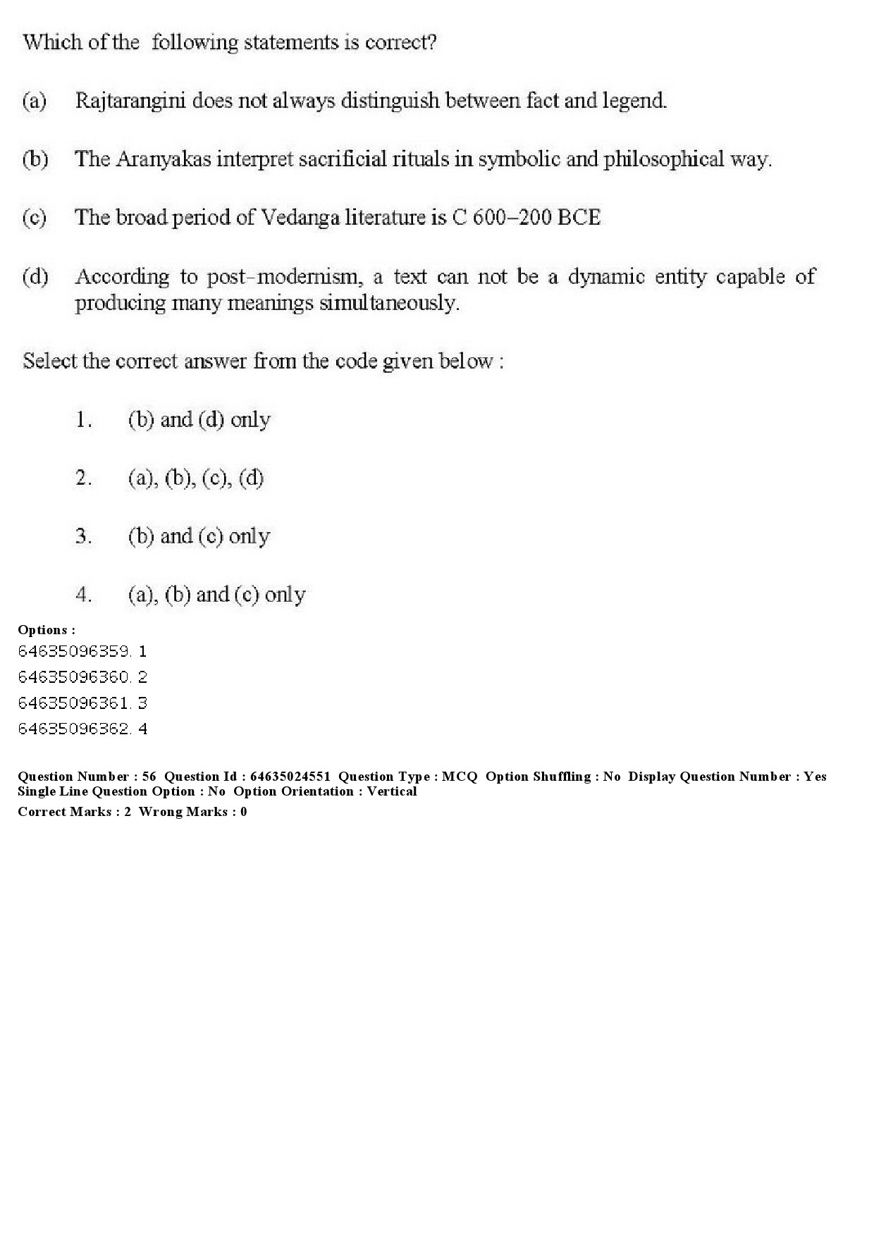 UGC NET Indian Culture Question Paper June 2019 46