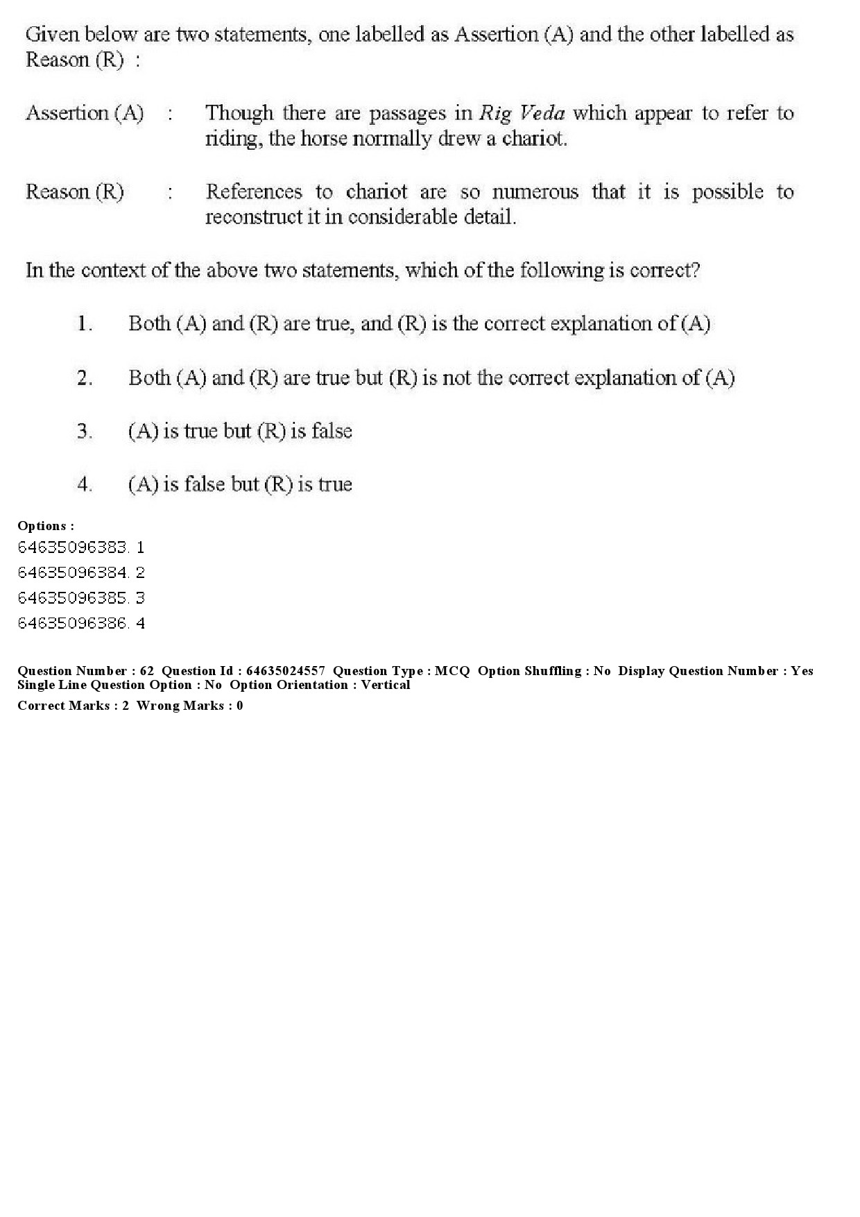 UGC NET Indian Culture Question Paper June 2019 54