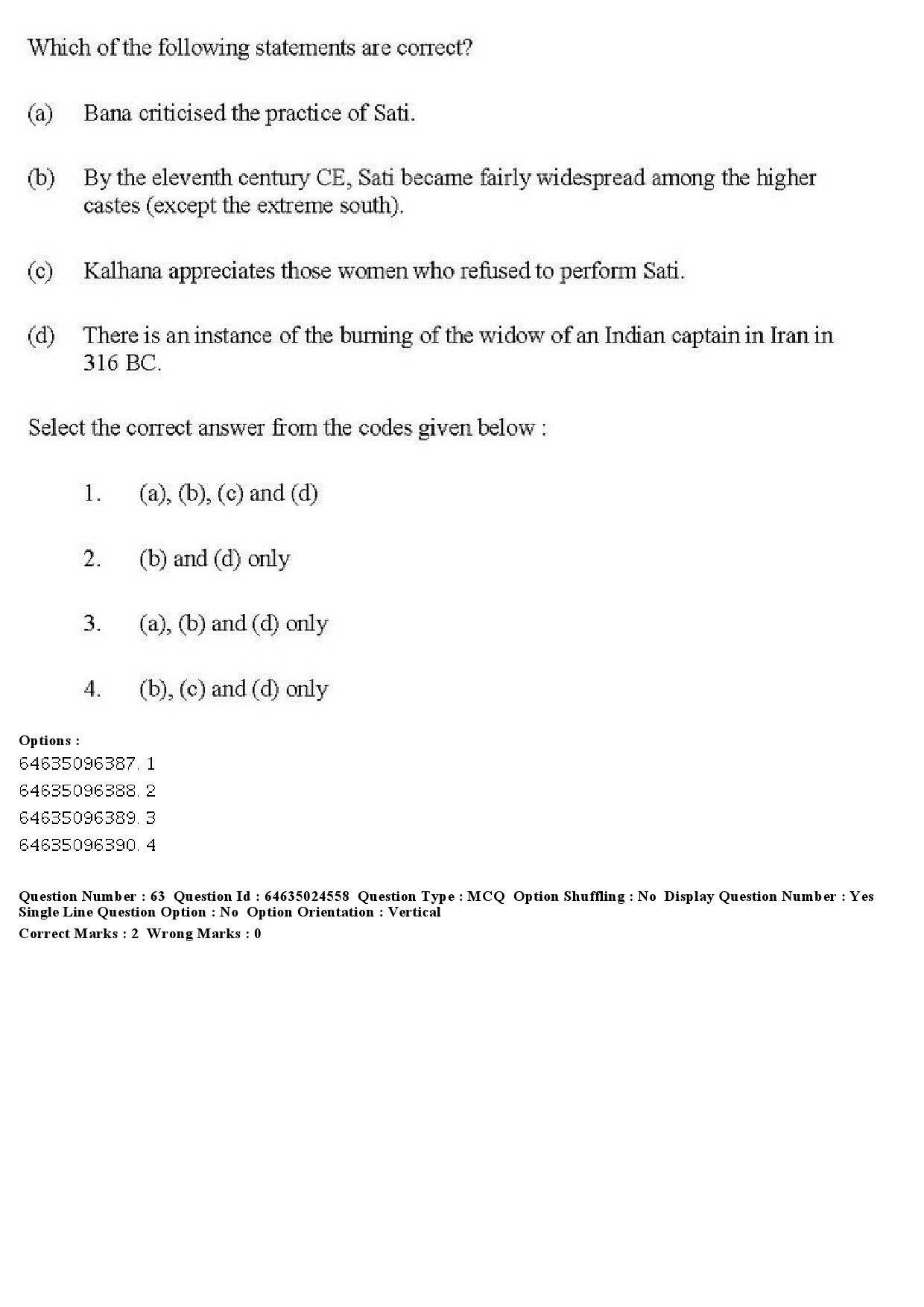 UGC NET Indian Culture Question Paper June 2019 56