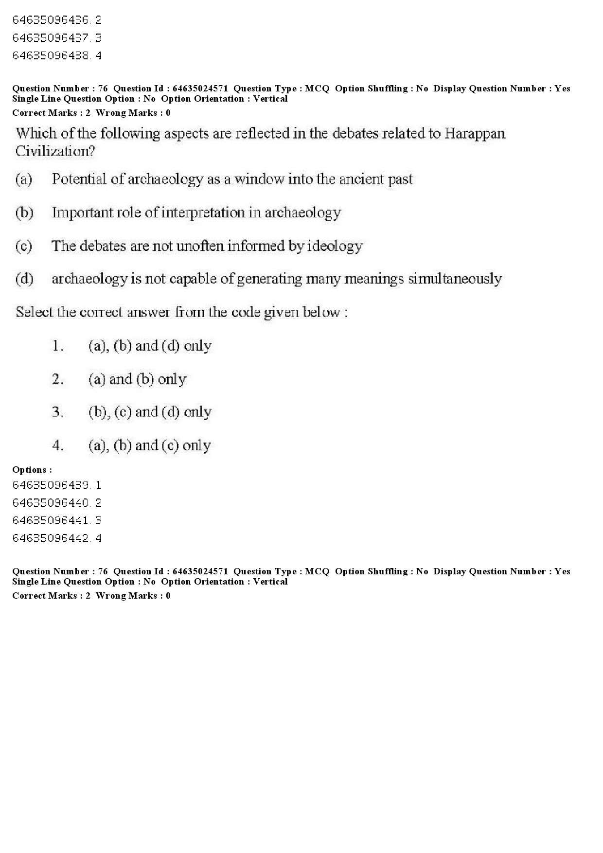 UGC NET Indian Culture Question Paper June 2019 71