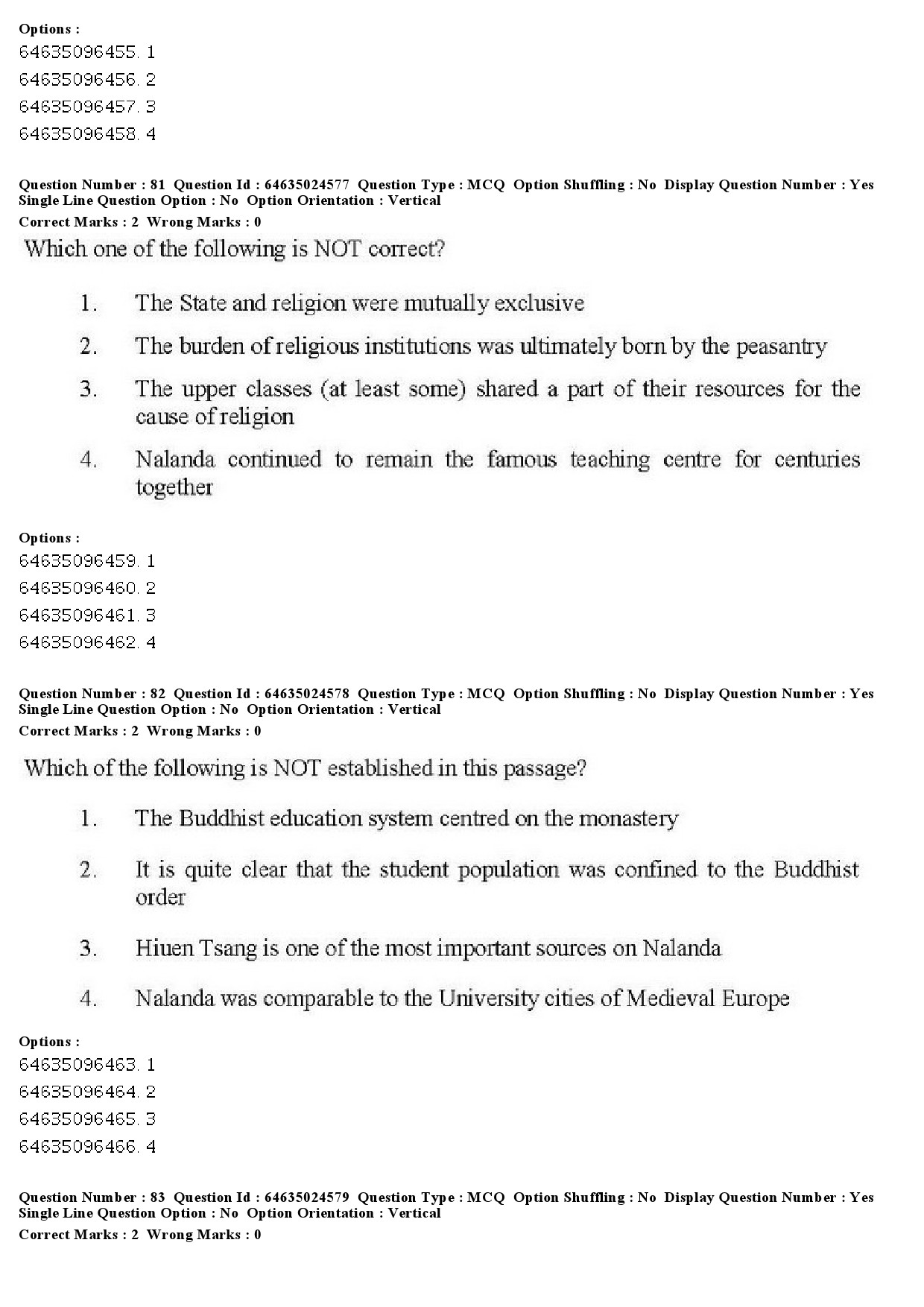 UGC NET Indian Culture Question Paper June 2019 77