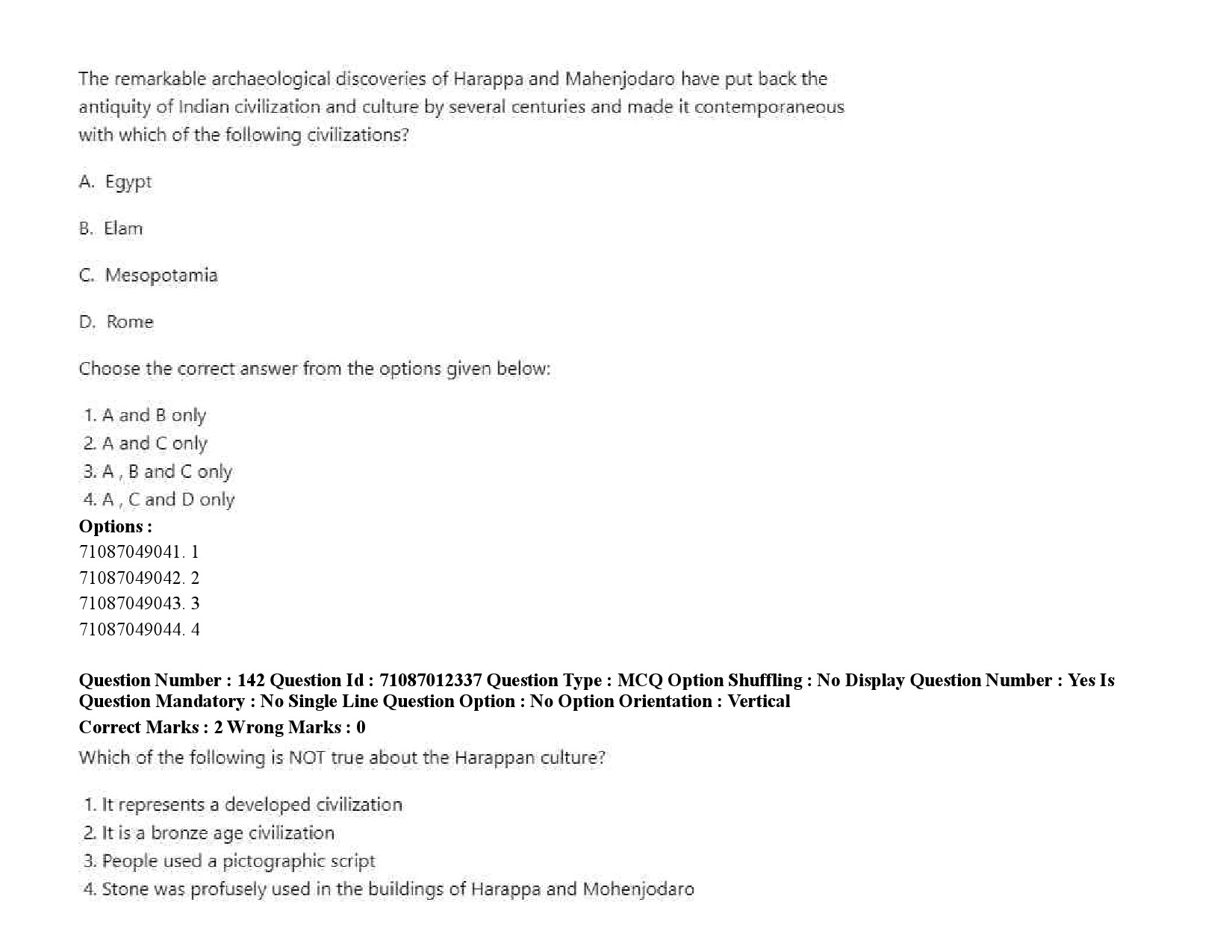 UGC NET Indian Culture Question Paper September 2020 219