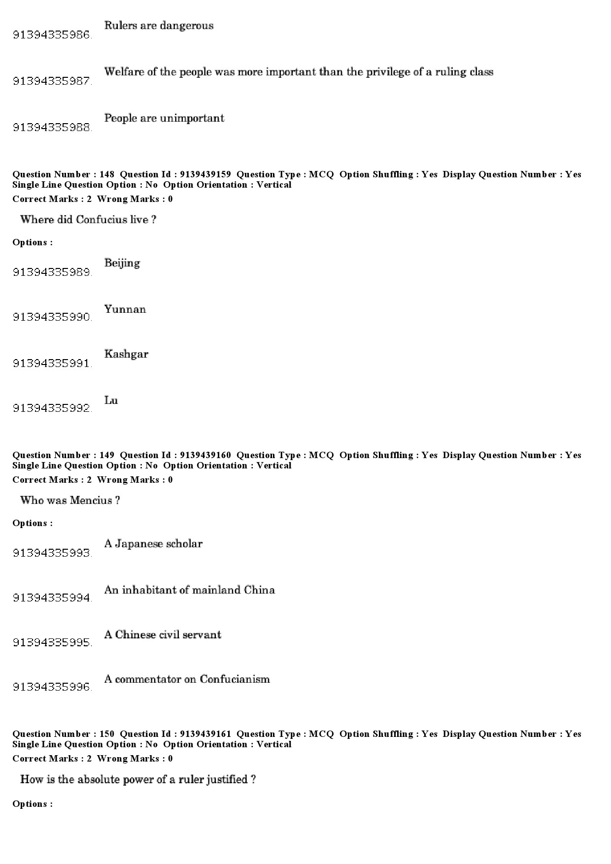 UGC NET International and Area Studies Question Paper December 2018 127