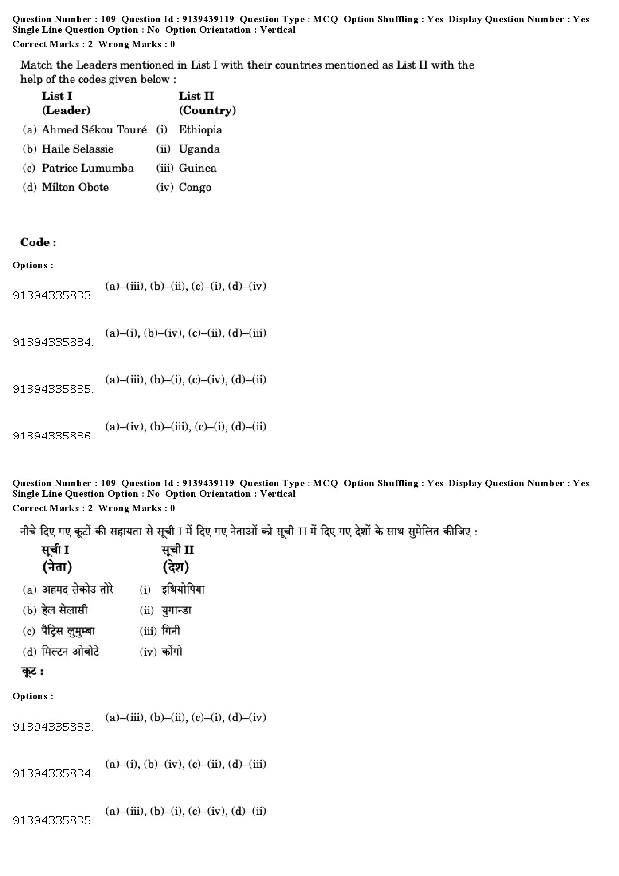 UGC NET International and Area Studies Question Paper December 2018 96