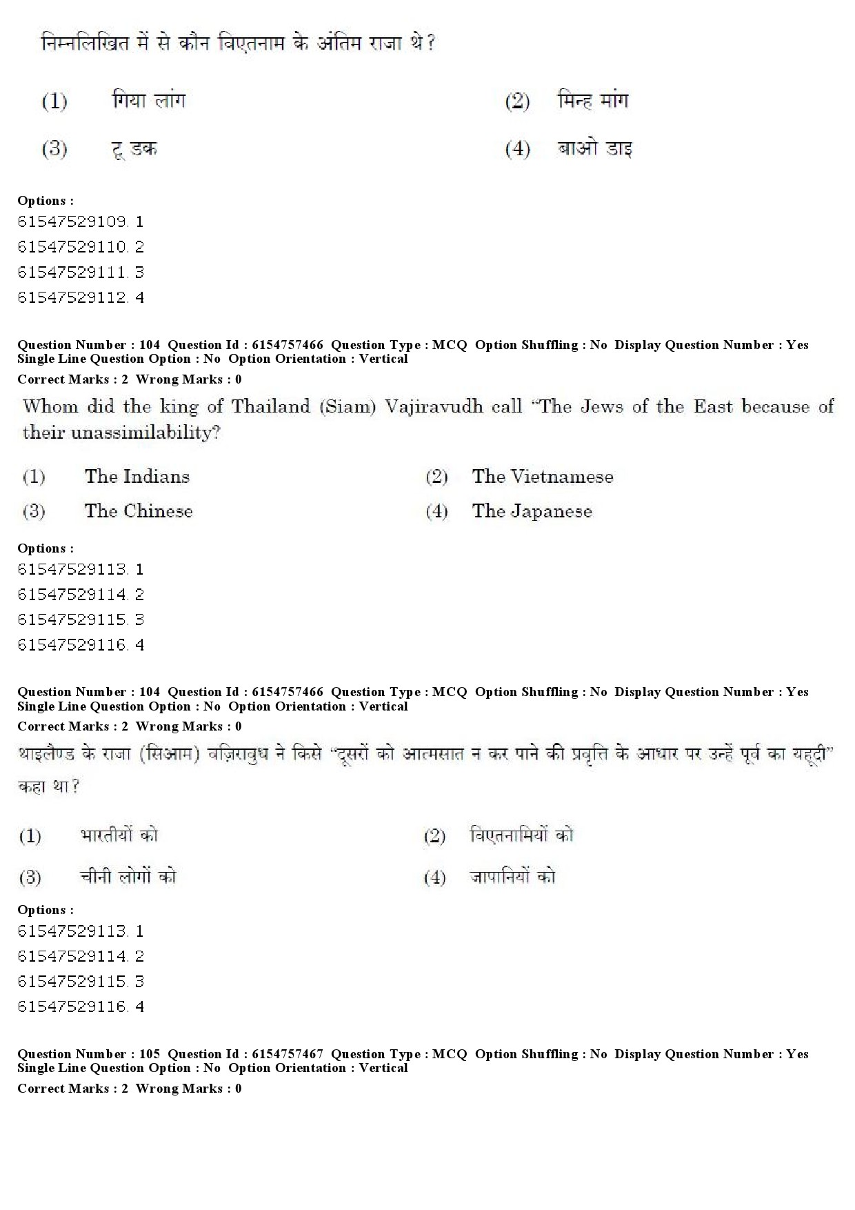 UGC NET International and Area Studies Question Paper December 2019 101