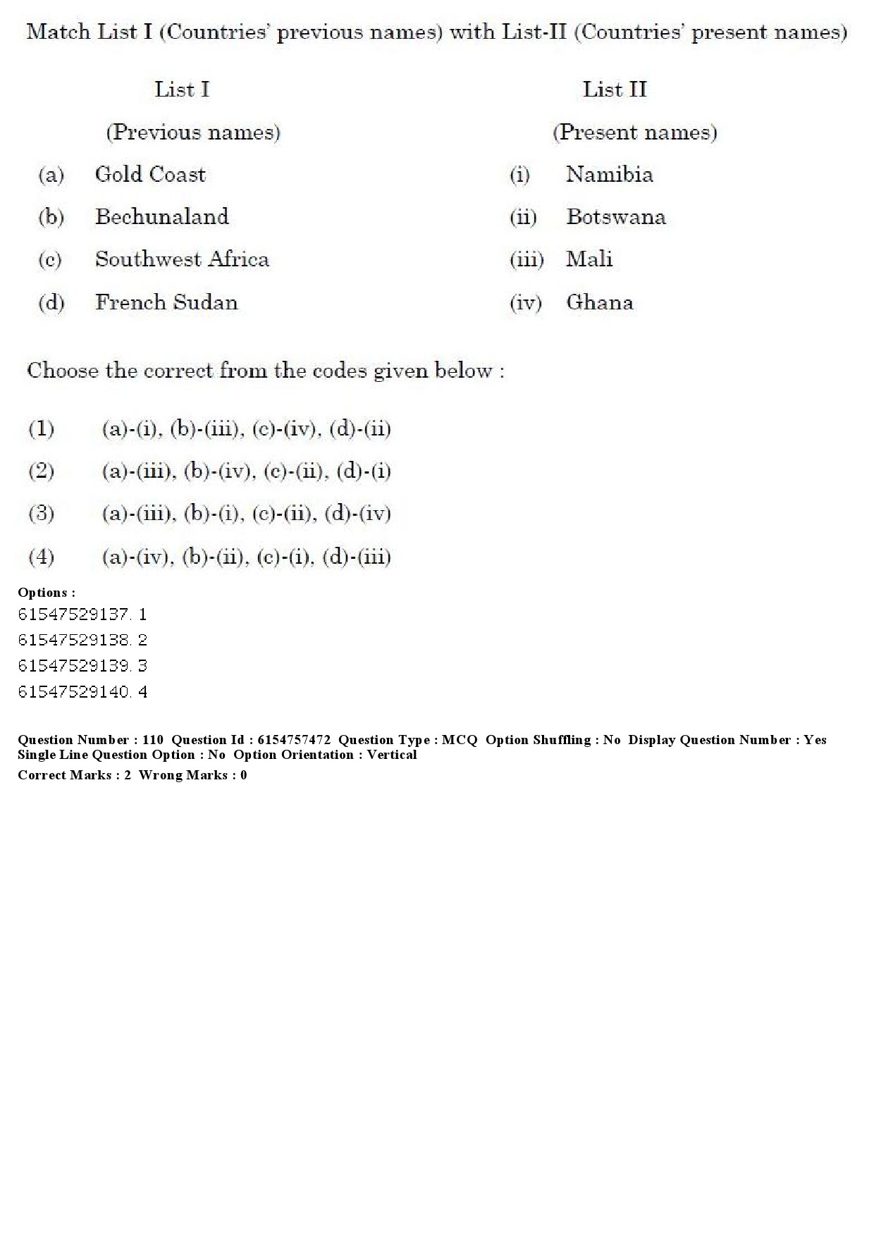 UGC NET International and Area Studies Question Paper December 2019 106