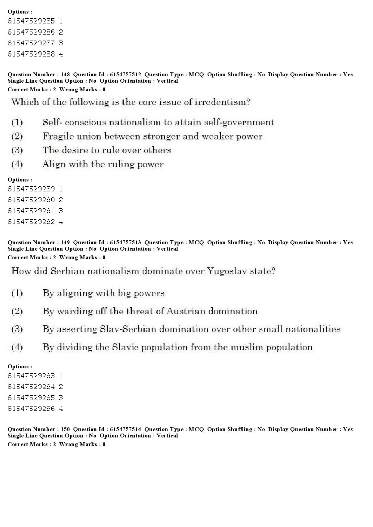 UGC NET International and Area Studies Question Paper December 2019 144