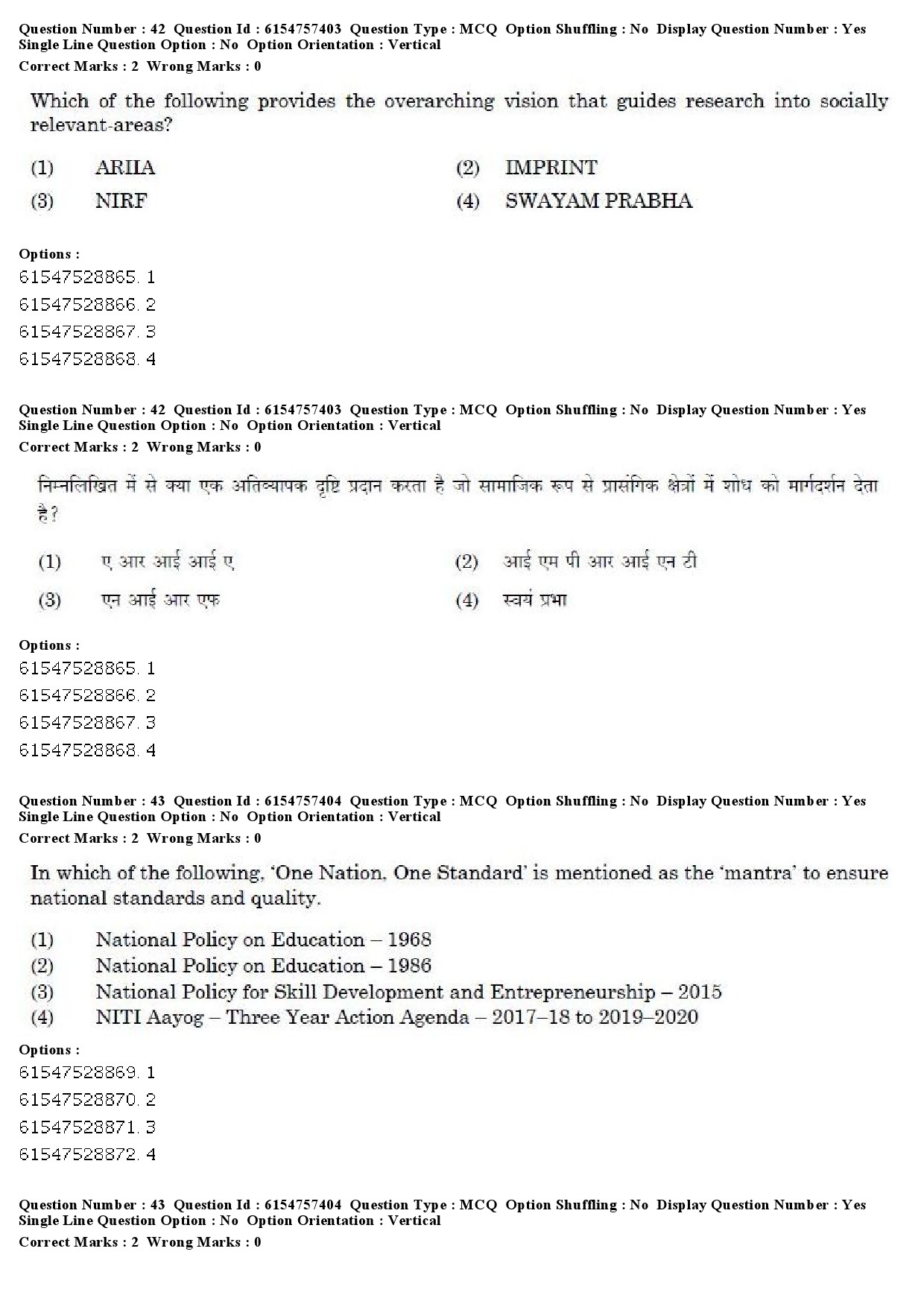 UGC NET International and Area Studies Question Paper December 2019 36