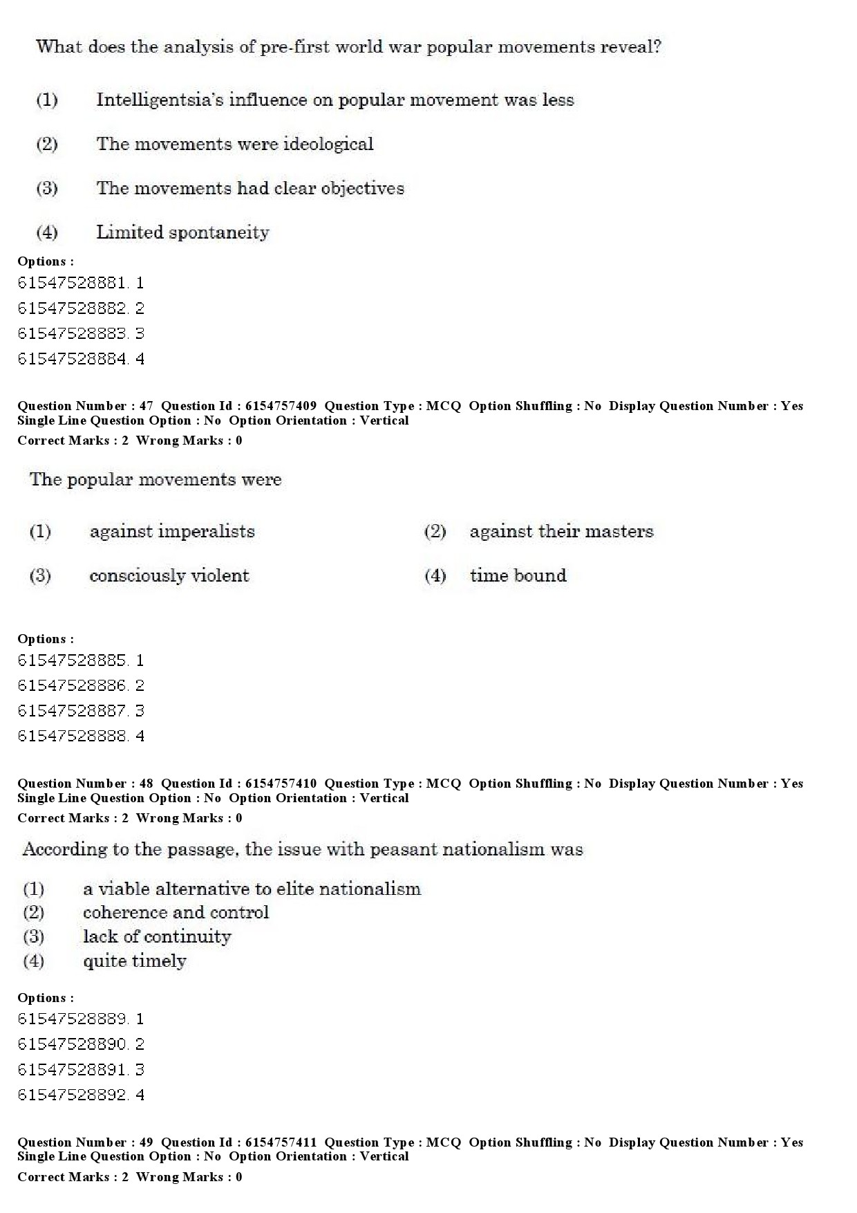 UGC NET International and Area Studies Question Paper December 2019 41