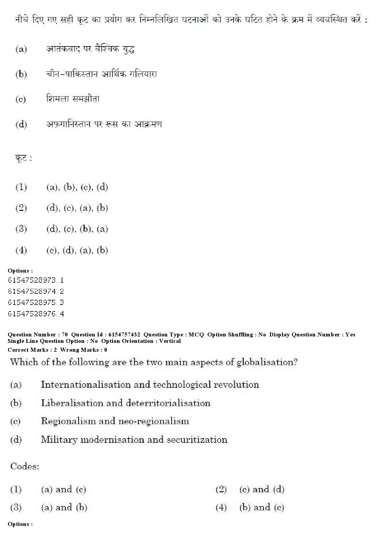 UGC NET International and Area Studies Question Paper December 2019 63