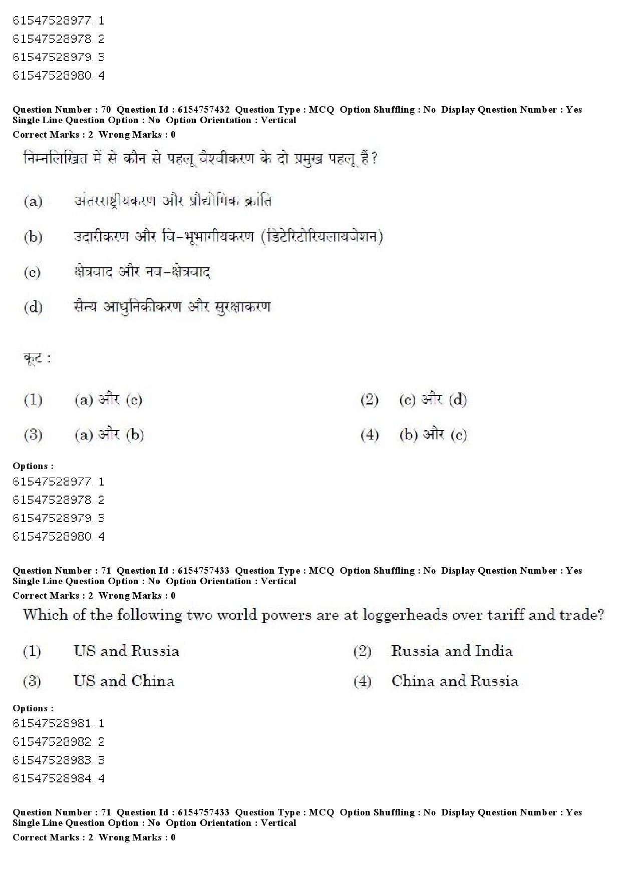 UGC NET International and Area Studies Question Paper December 2019 64