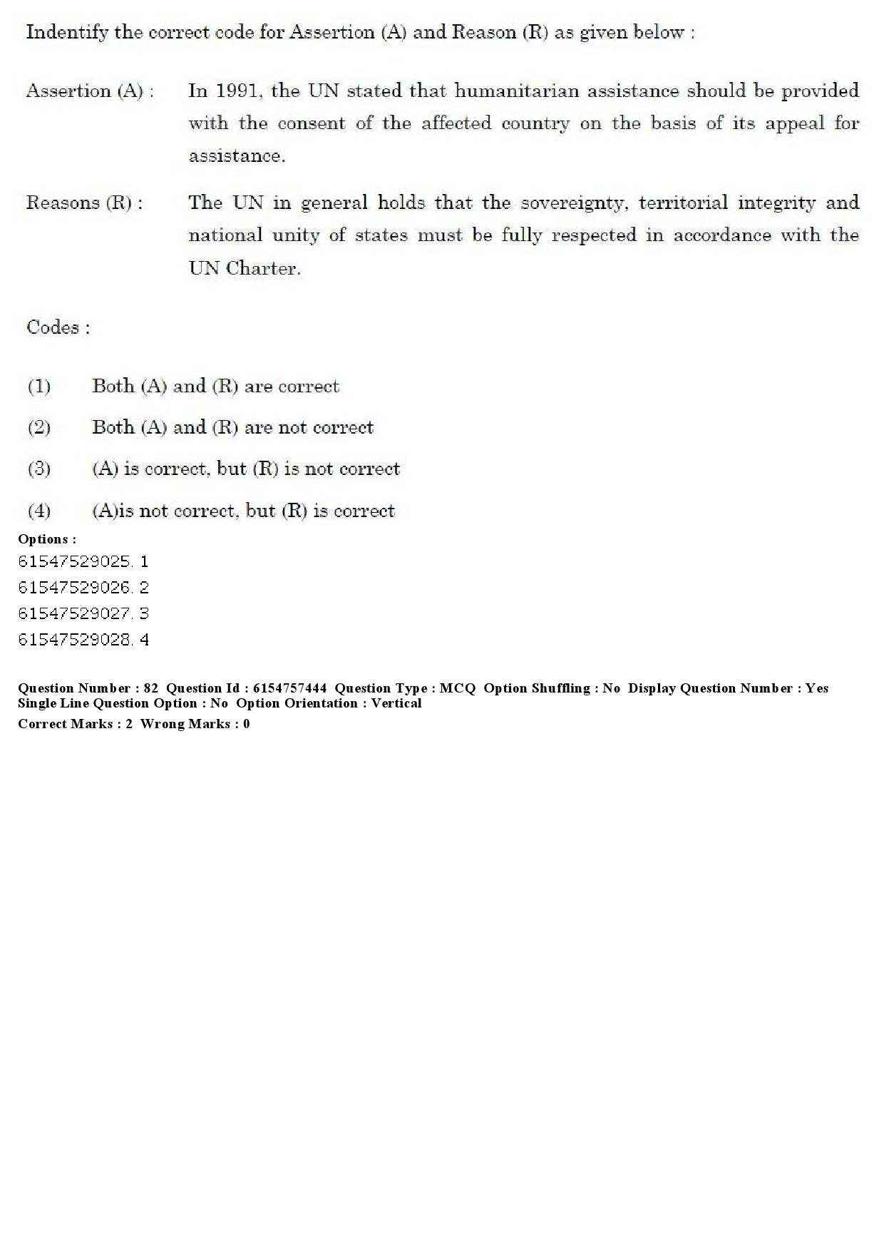 UGC NET International and Area Studies Question Paper December 2019 77