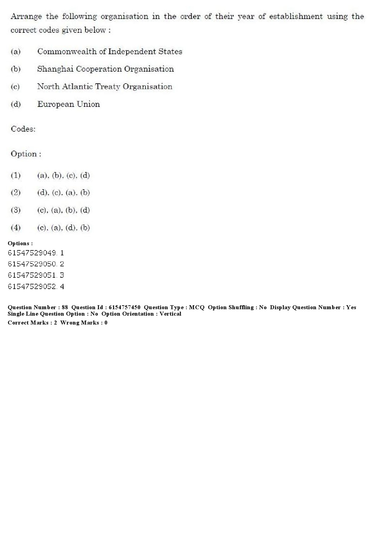 UGC NET International and Area Studies Question Paper December 2019 85