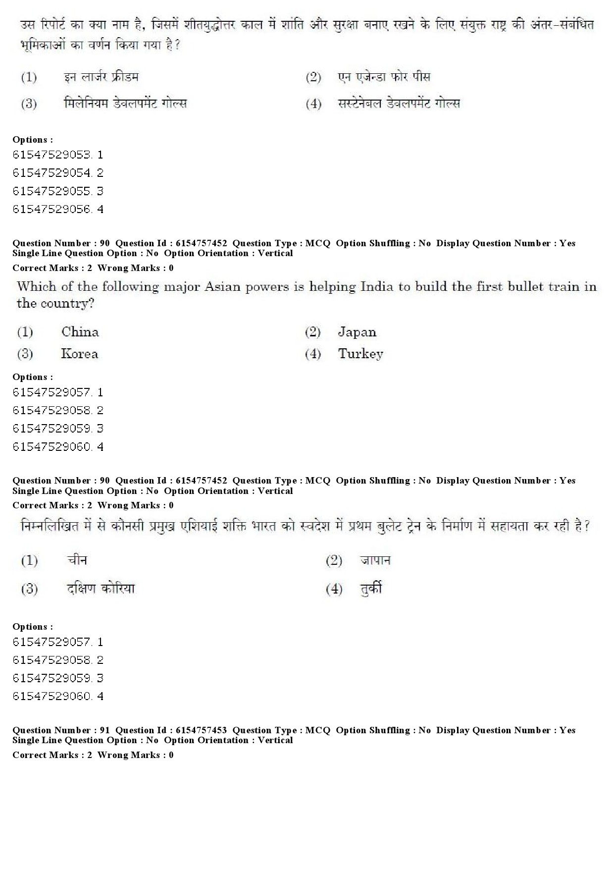 UGC NET International and Area Studies Question Paper December 2019 87