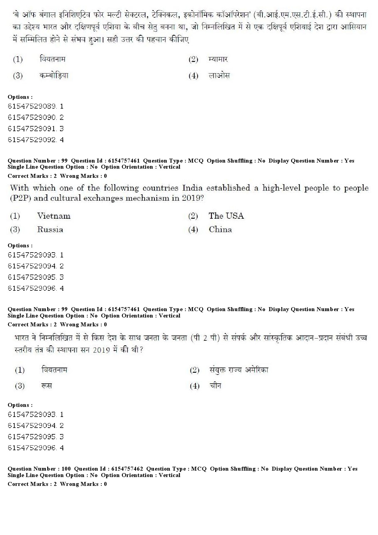 UGC NET International and Area Studies Question Paper December 2019 96