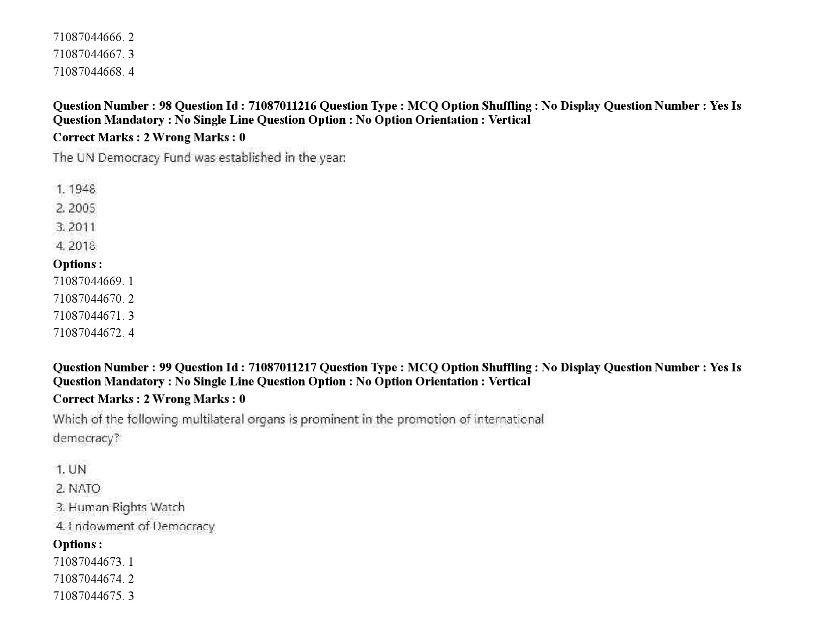 UGC NET International and Area Studies Question Paper September 2020 149