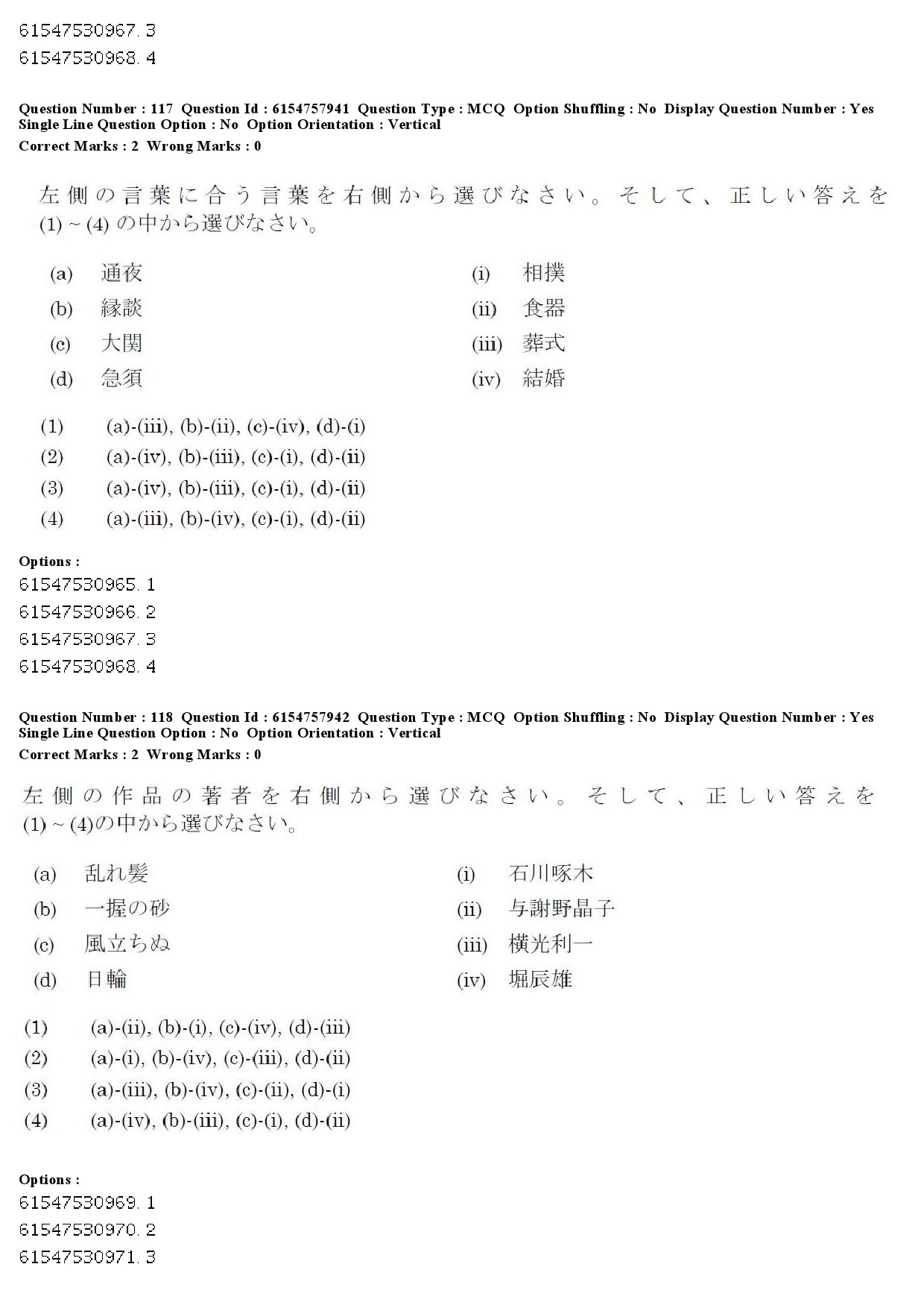 UGC NET Japanese Question Paper December 2019 108