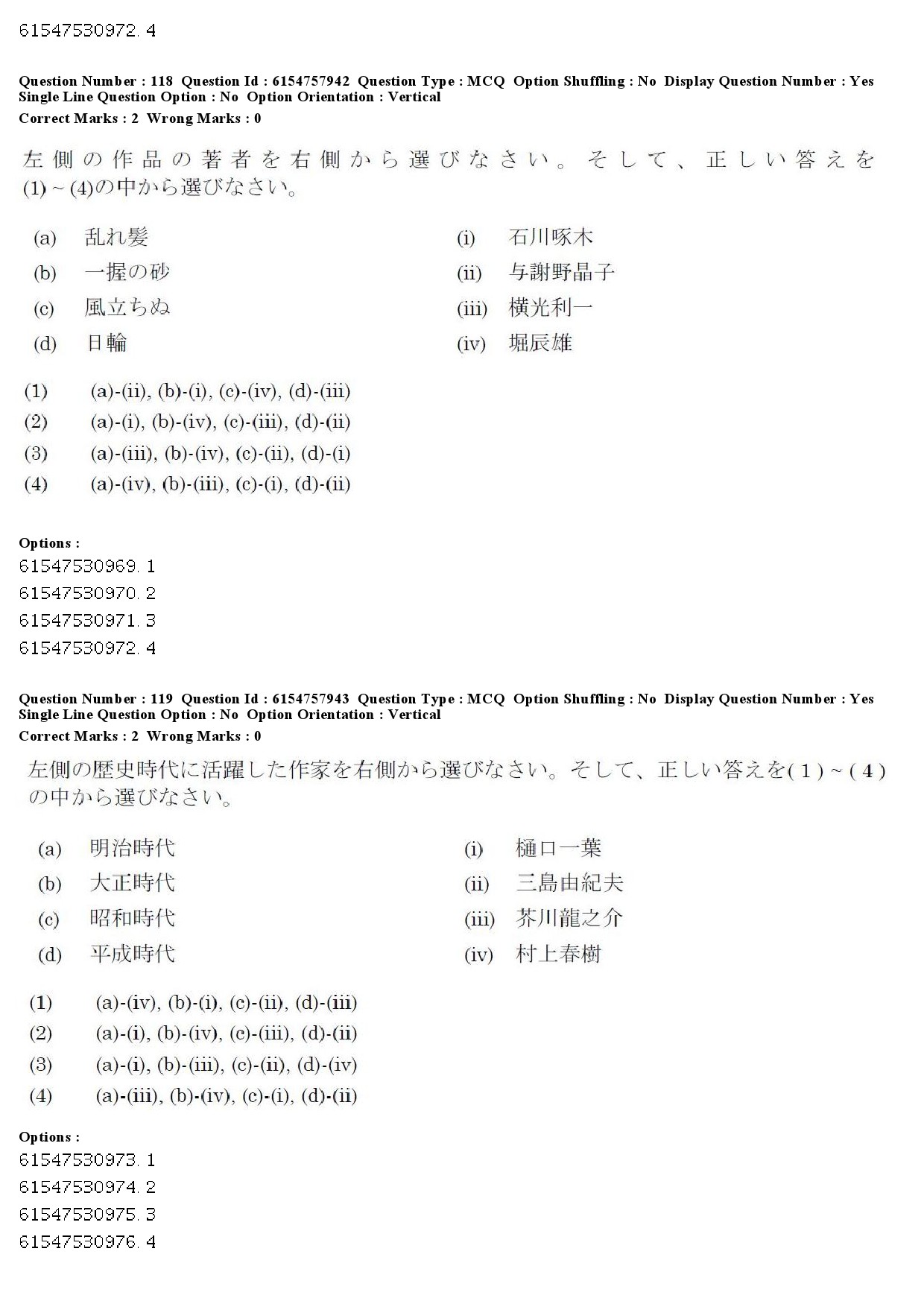 UGC NET Japanese Question Paper December 2019 109