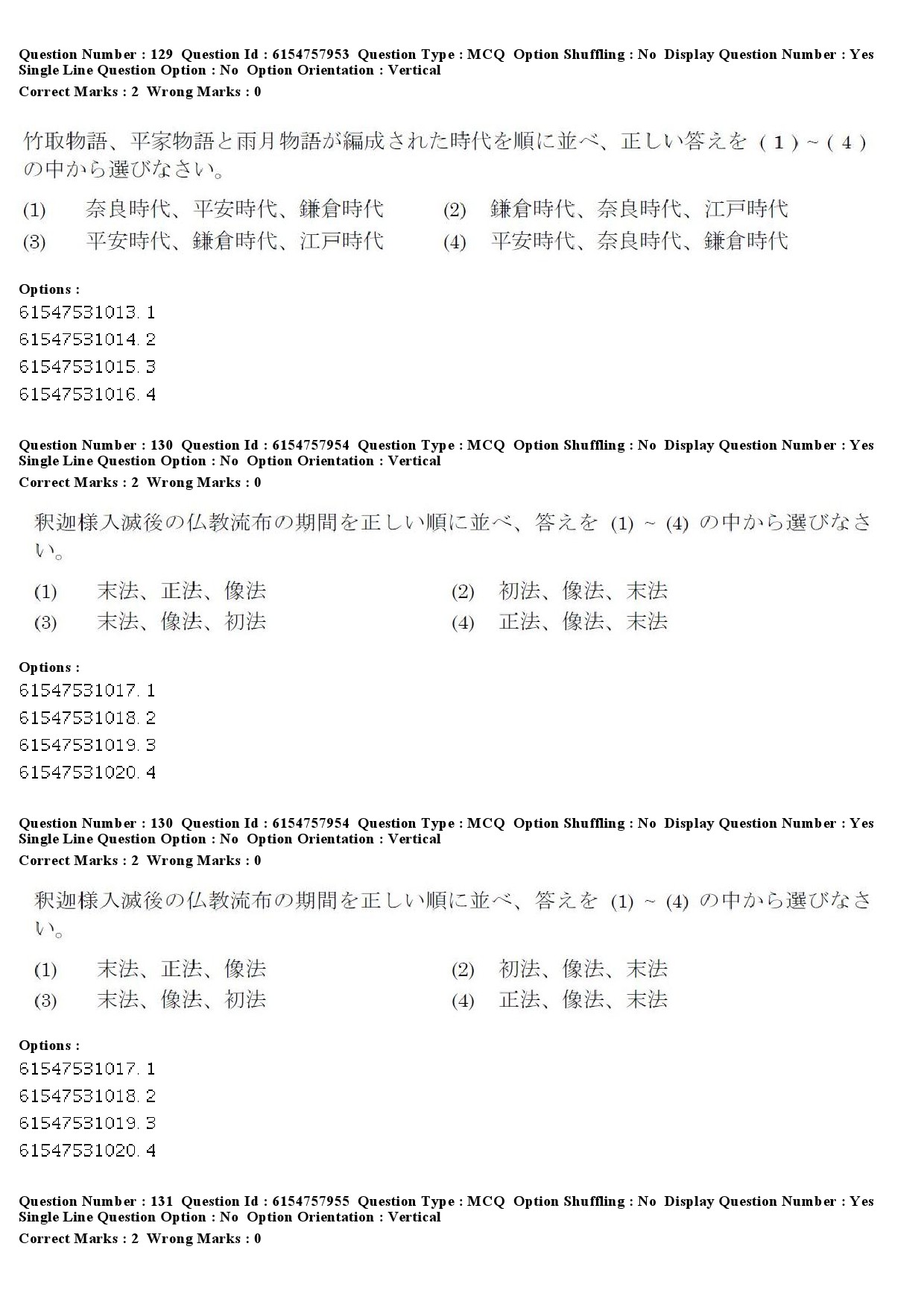 UGC NET Japanese Question Paper December 2019 119