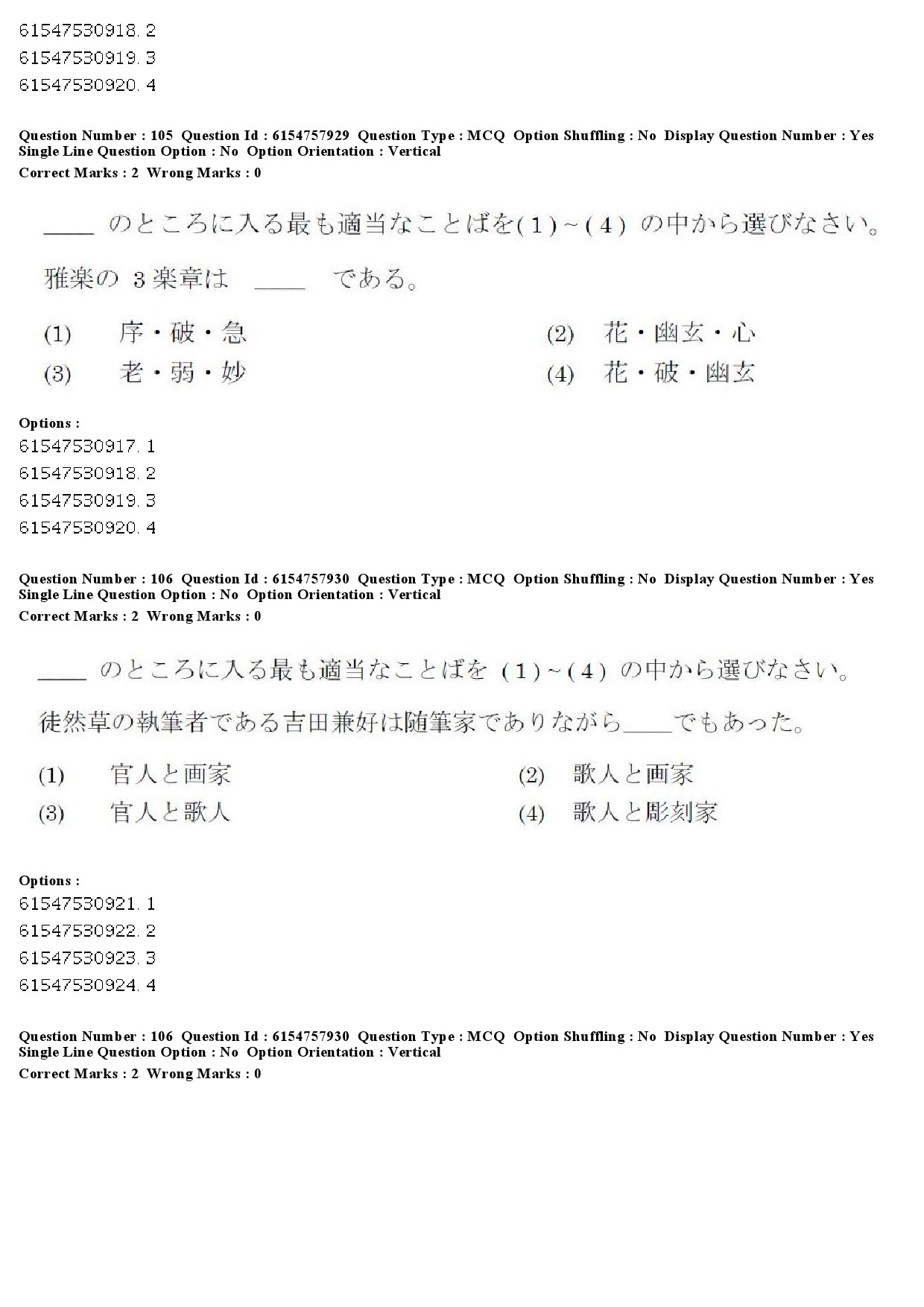 UGC NET Japanese Question Paper December 2019 97