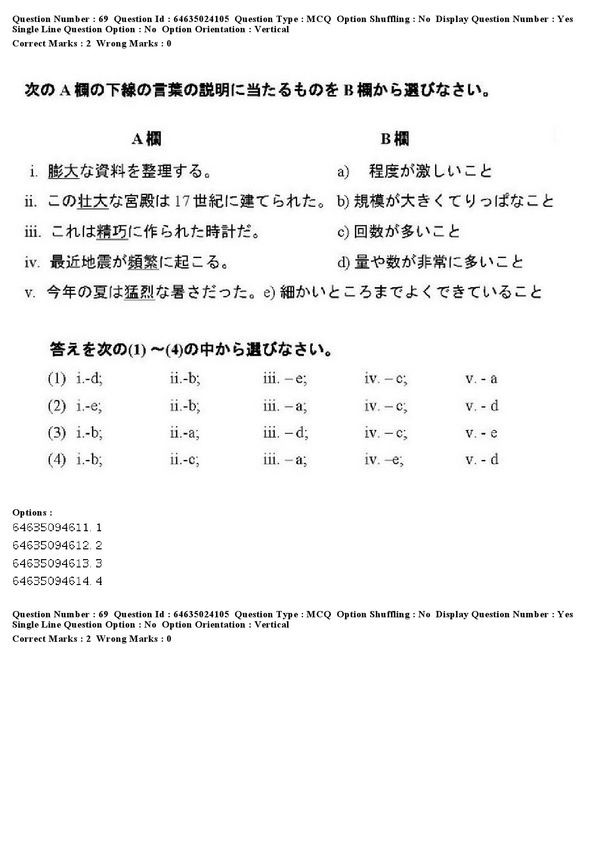 UGC NET Japanese Question Paper June 2019 56