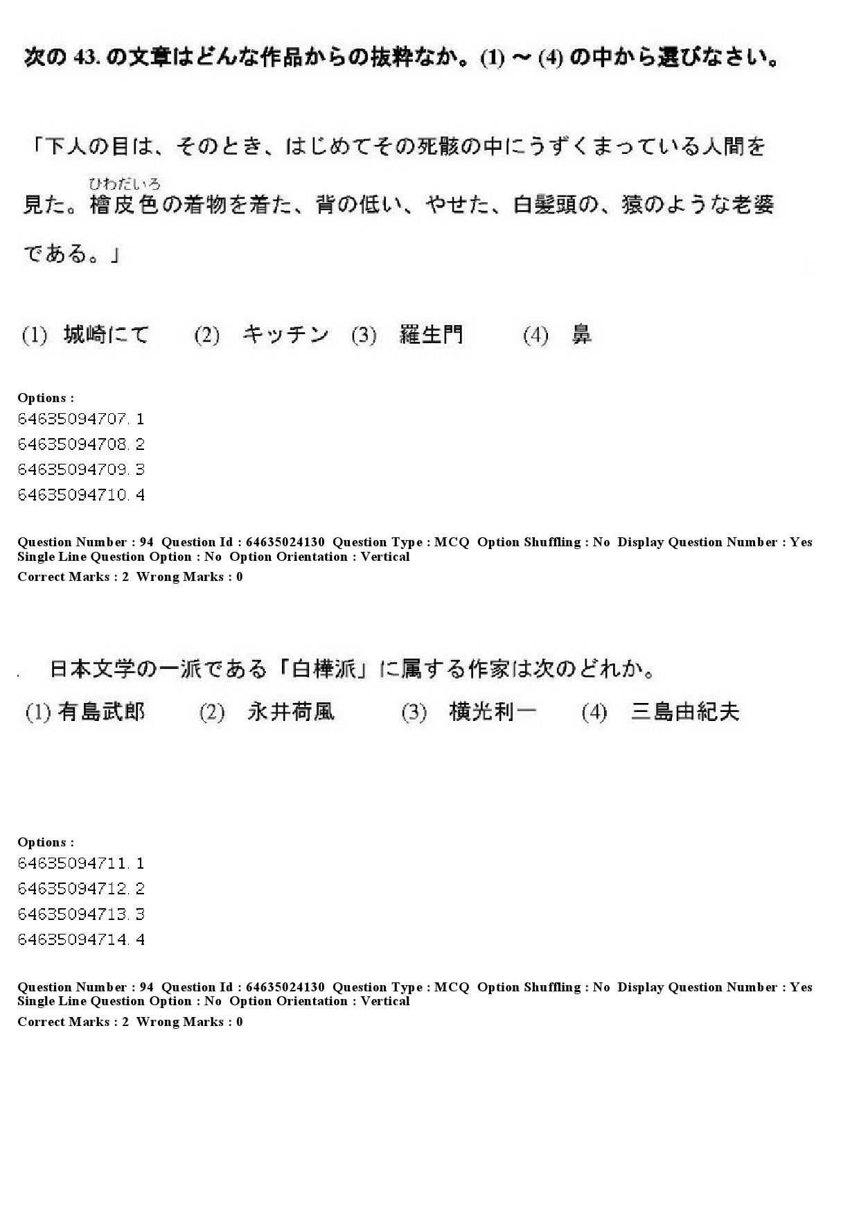 UGC NET Japanese Question Paper June 2019 79