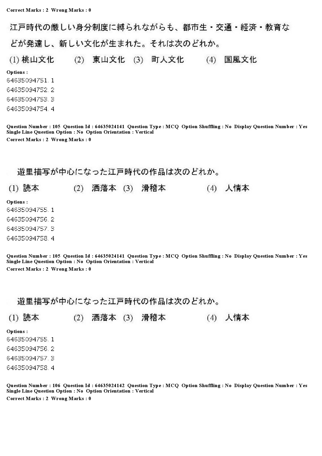 UGC NET Japanese Question Paper June 2019 86